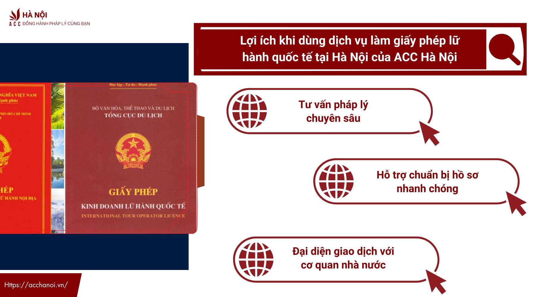 Lợi ích khi dùng dịch vụ làm giấy phép lữ hành quốc tế tại Hà Nội của ACC Hà Nội