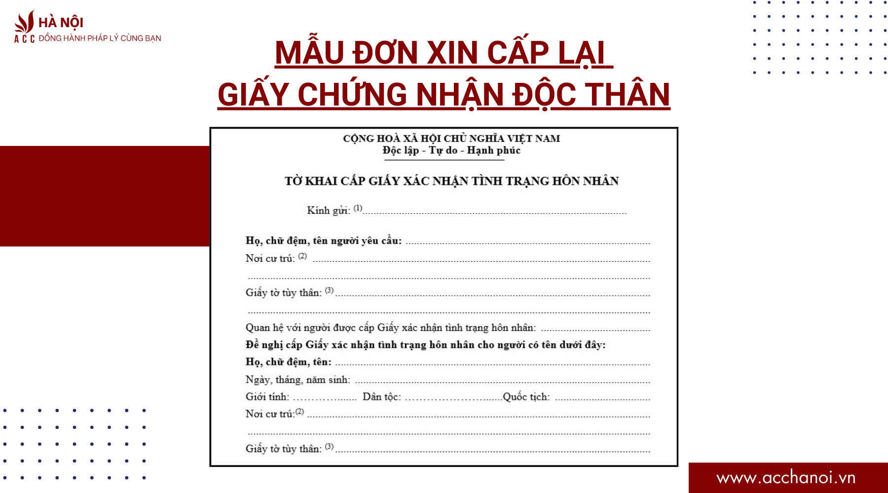 Mau Don xin cap lai Giay chung nhan doc than