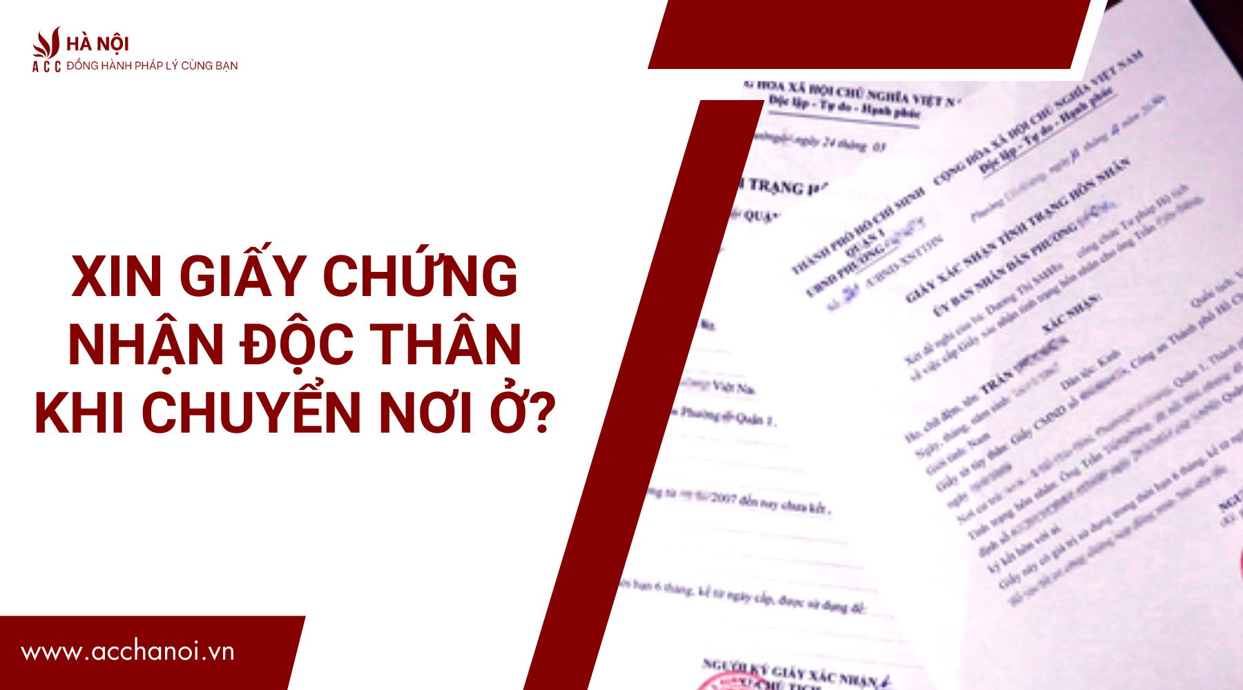 Xin giay chung nhan doc than khi chuyen noi o