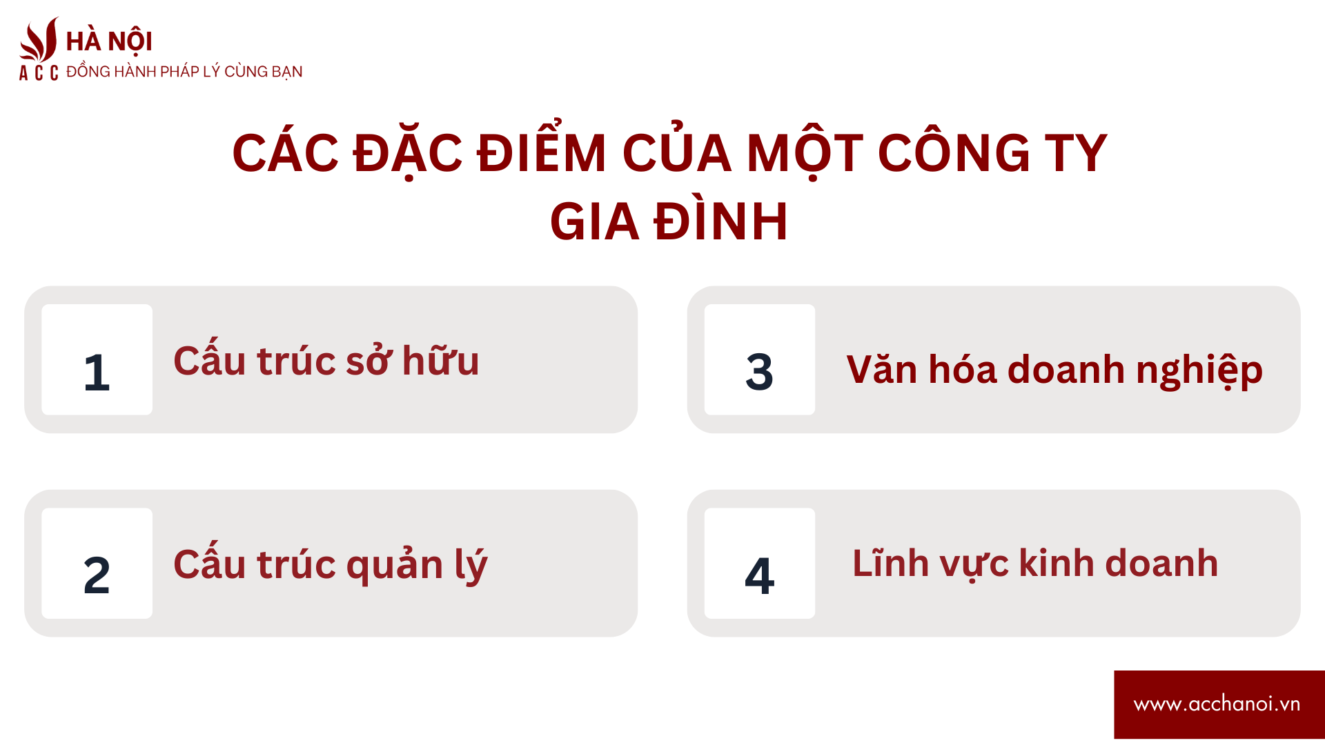 Cac dac diem cua mot cong ty gia dinh