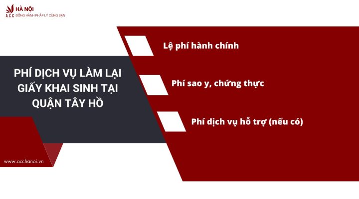 Phi dich vu lam lai giay khai sinh tai quan Tay Ho