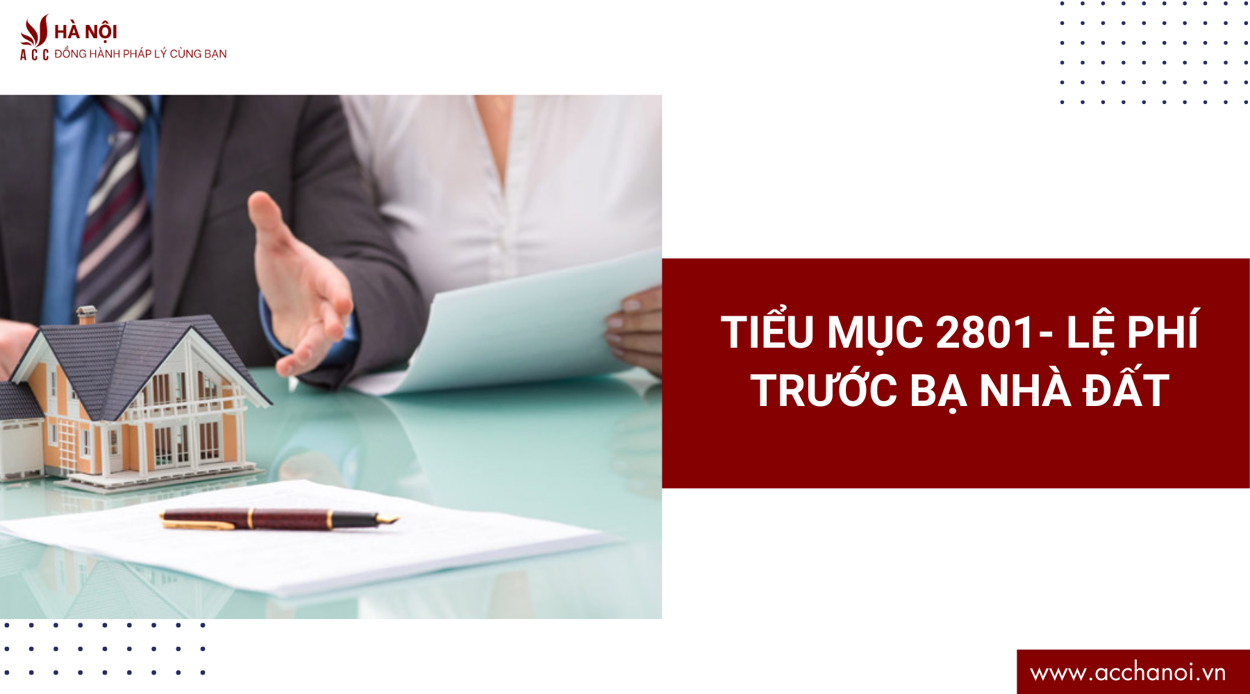 Tiểu mục 2801 là gì? Lệ phí trước bạ nhà đất