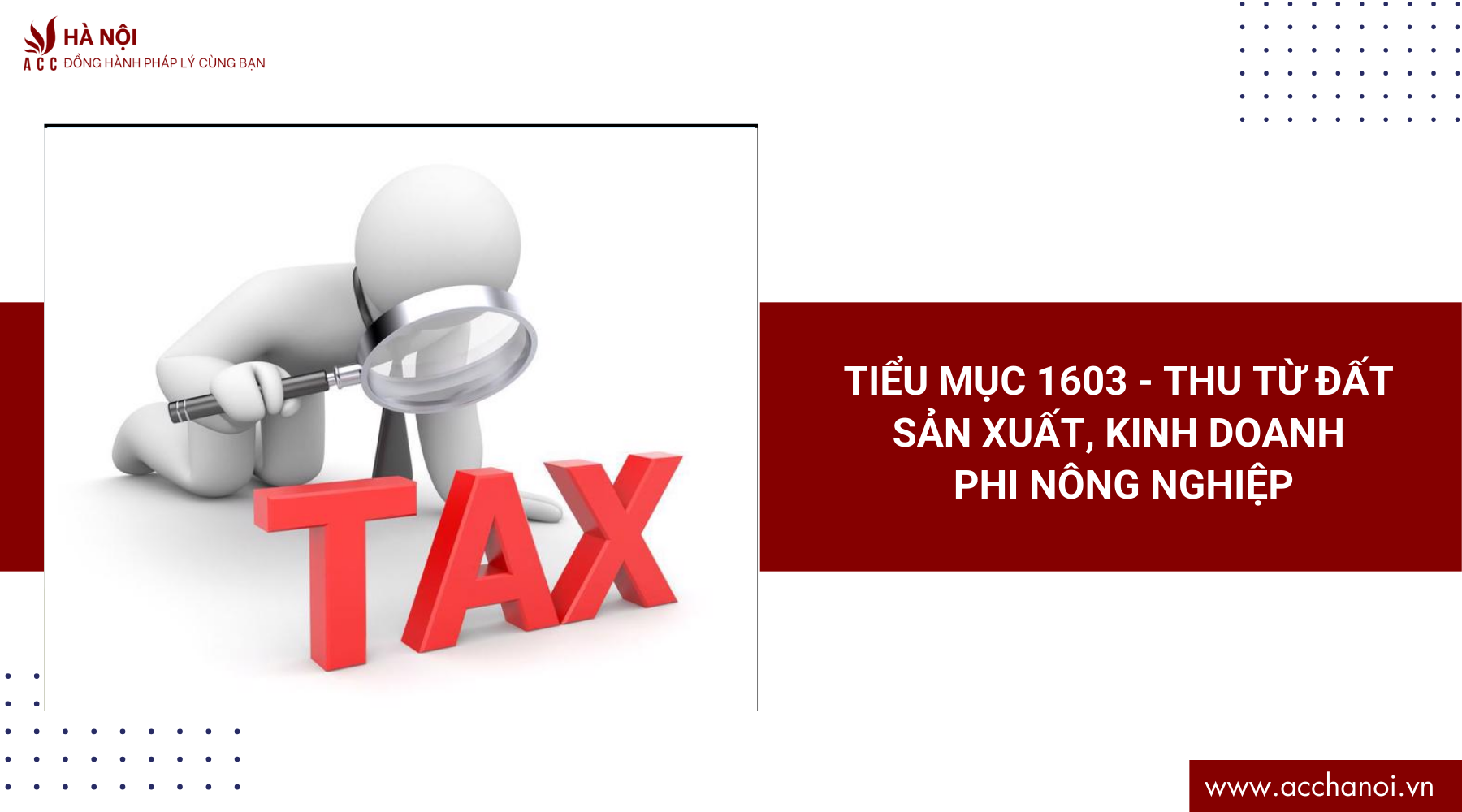 Tiểu mục 1603 là gì? Thu từ đất sản xuất, kinh doanh phi nông nghiệp