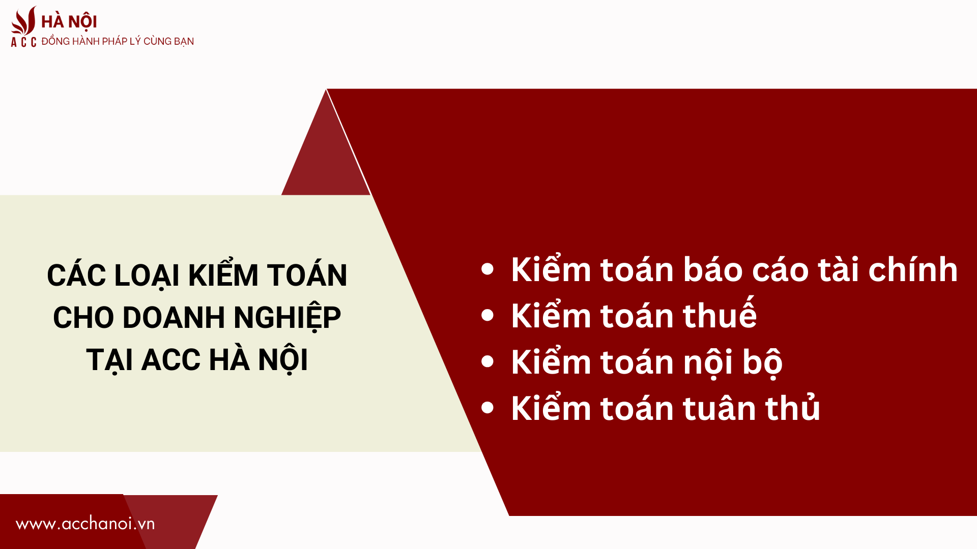 Cac loai kiem toan cho doanh nghiep tai ACC Ha Noi