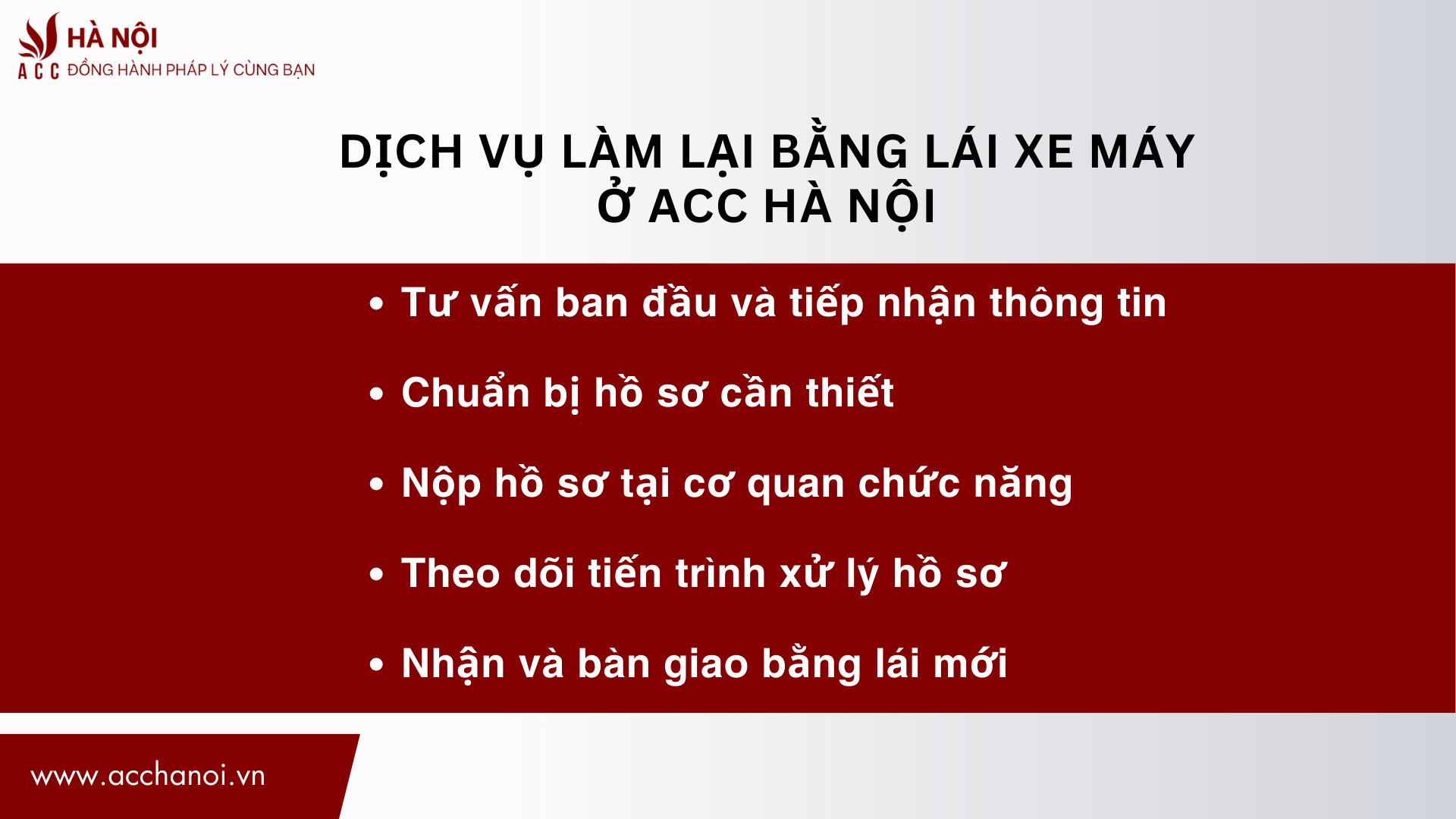 Dich vu lam lai bang lai xe may o ACC Ha Noi