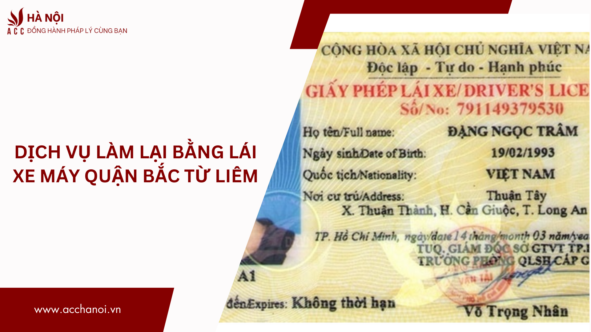 Dich vu lam lai bang lai xe may quan Bac Tu Liem
