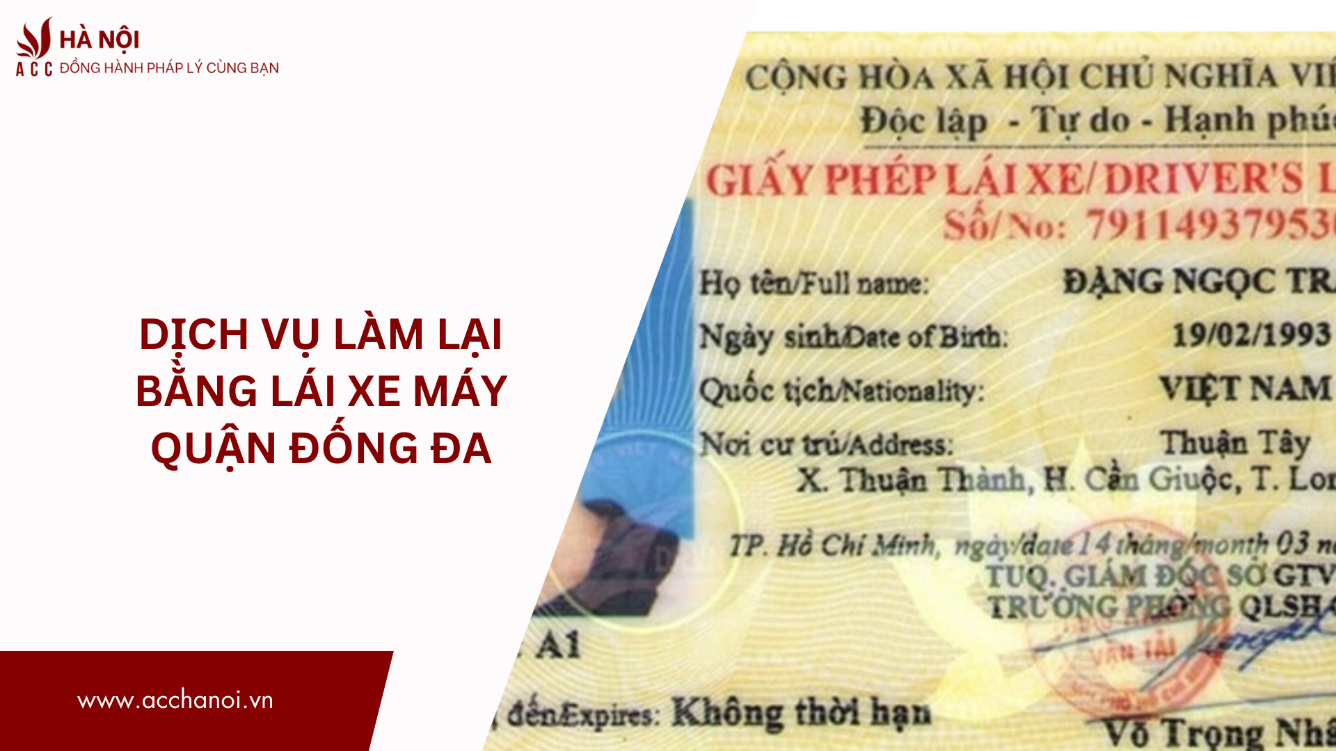 Dich vu lam lai bang lai xe may quan Dong Da