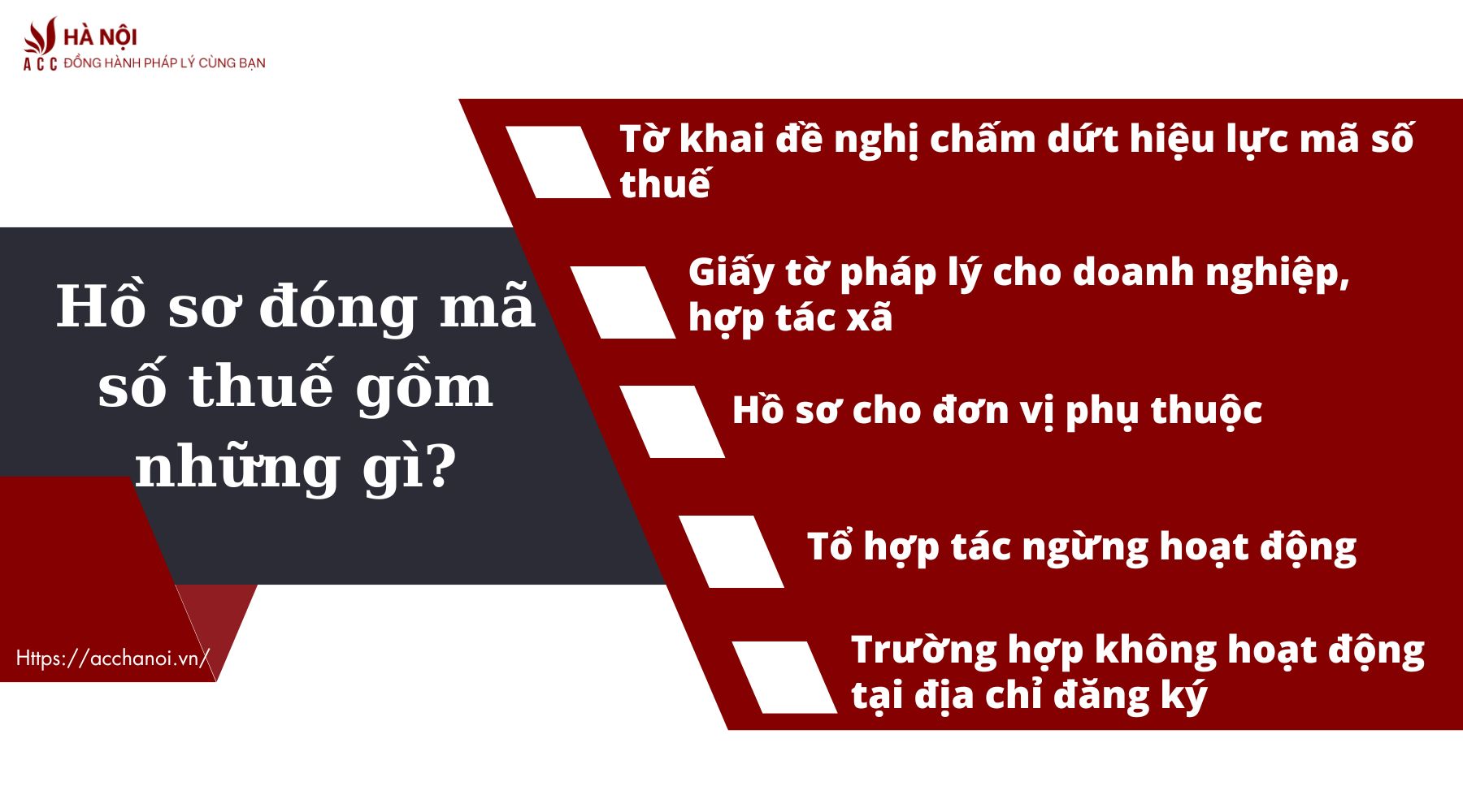 Hồ sơ đóng mã số thuế gồm những gì?