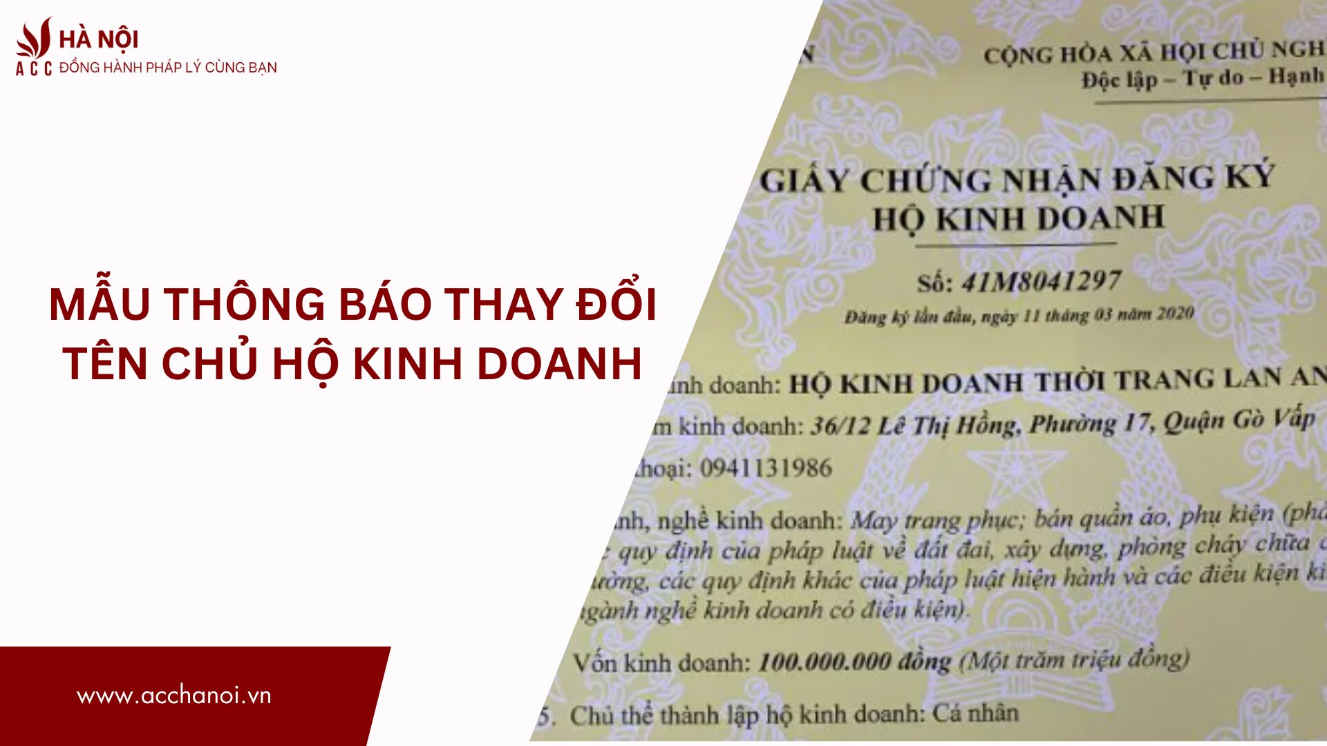 Mau thong bao thay doi ten chu ho kinh doanh