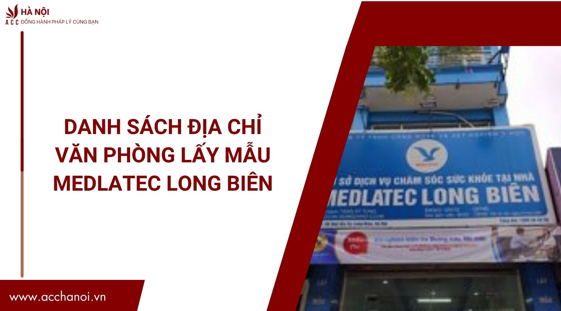 Danh sách văn phòng lấy mẫu Medlatec Long Biên