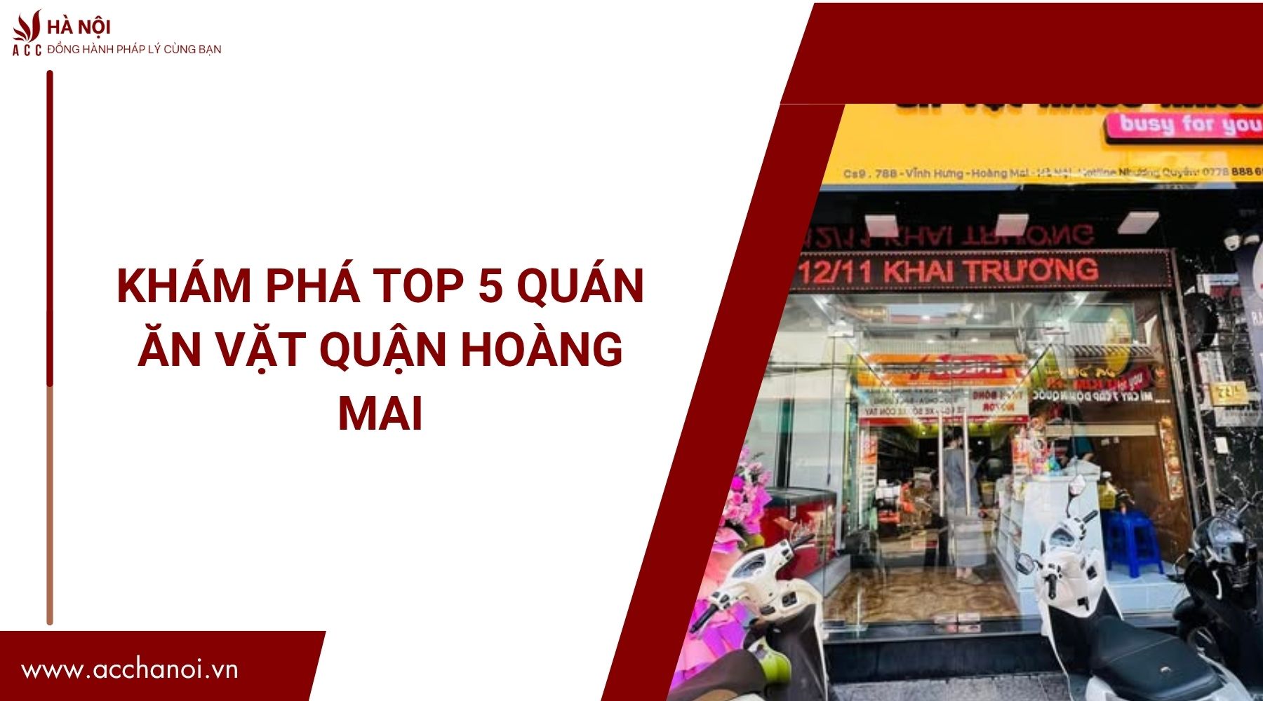 Top 5 quán ăn vặt quận Hoàng Mai