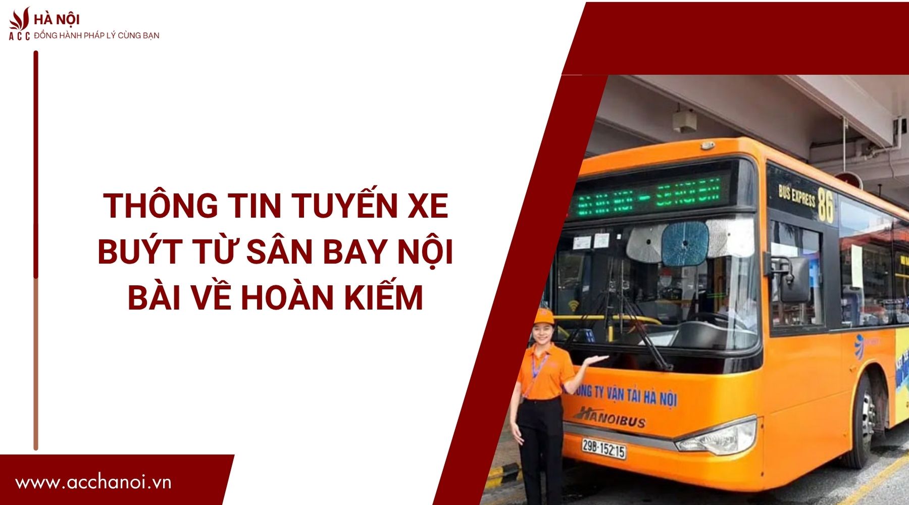 Tuyến xe buýt từ sân bay Nội Bài về Hoàn Kiếm