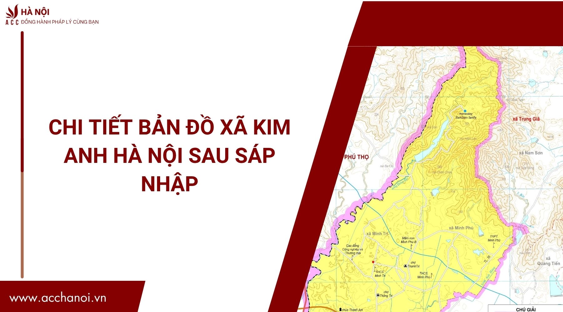 Chi tiet ban do Xa Kim Anh Ha Noi sau sap nhap