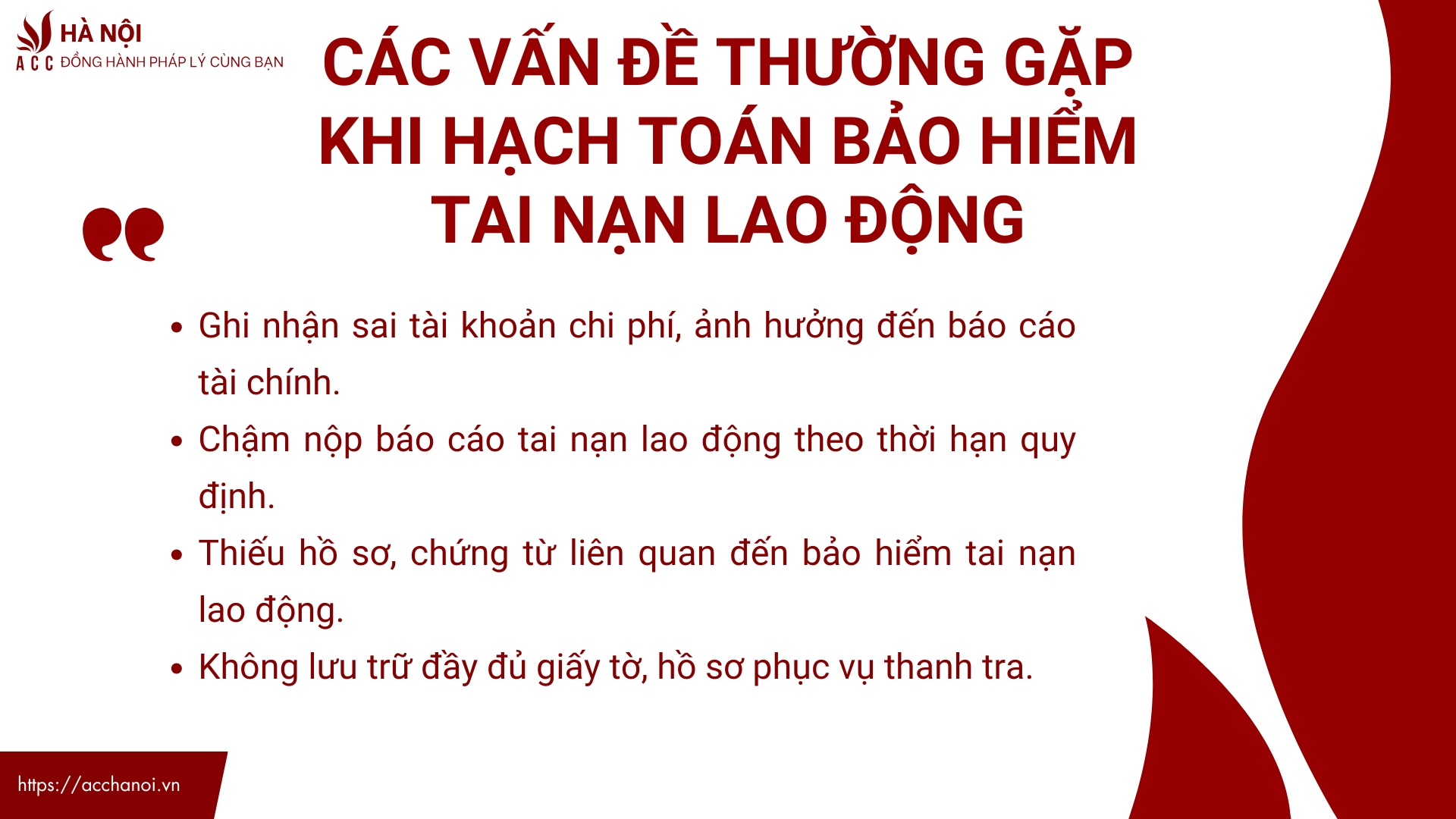 Các vấn đề thường gặp khi hạch toán bảo hiểm tai nạn lao động