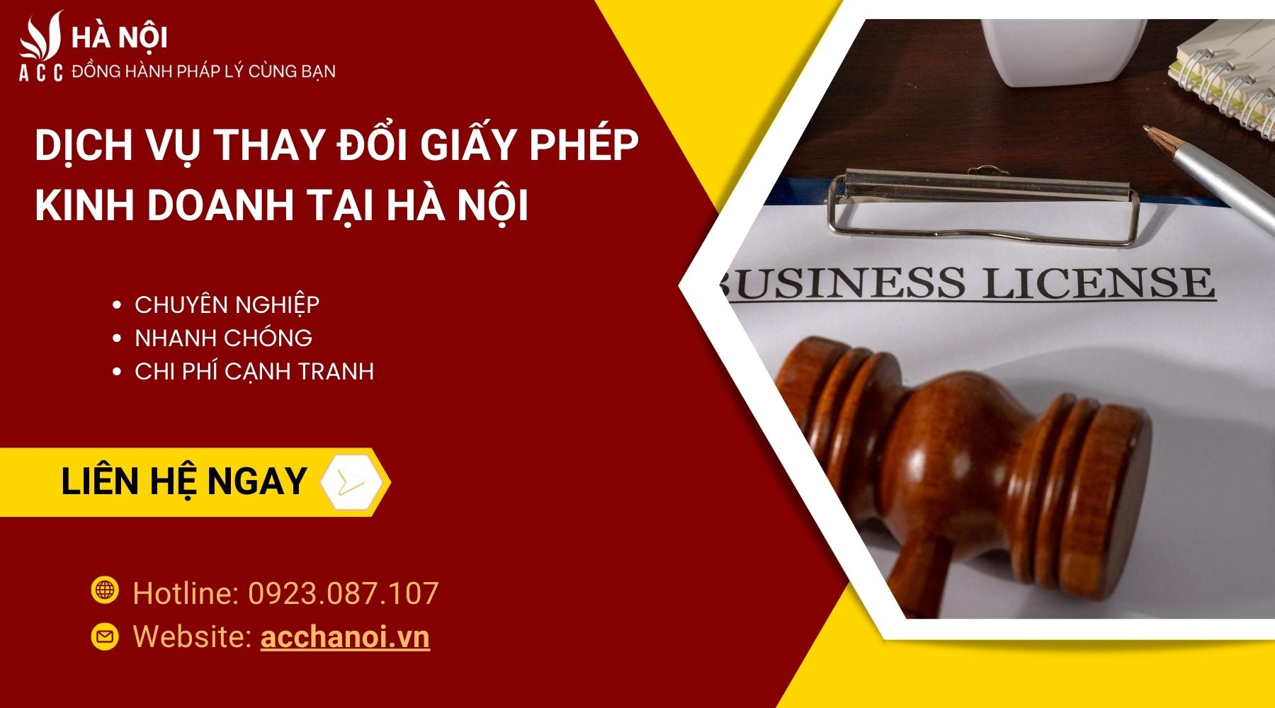 Dịch vụ thay đổi giấy phép kinh doanh tại Hà Nội