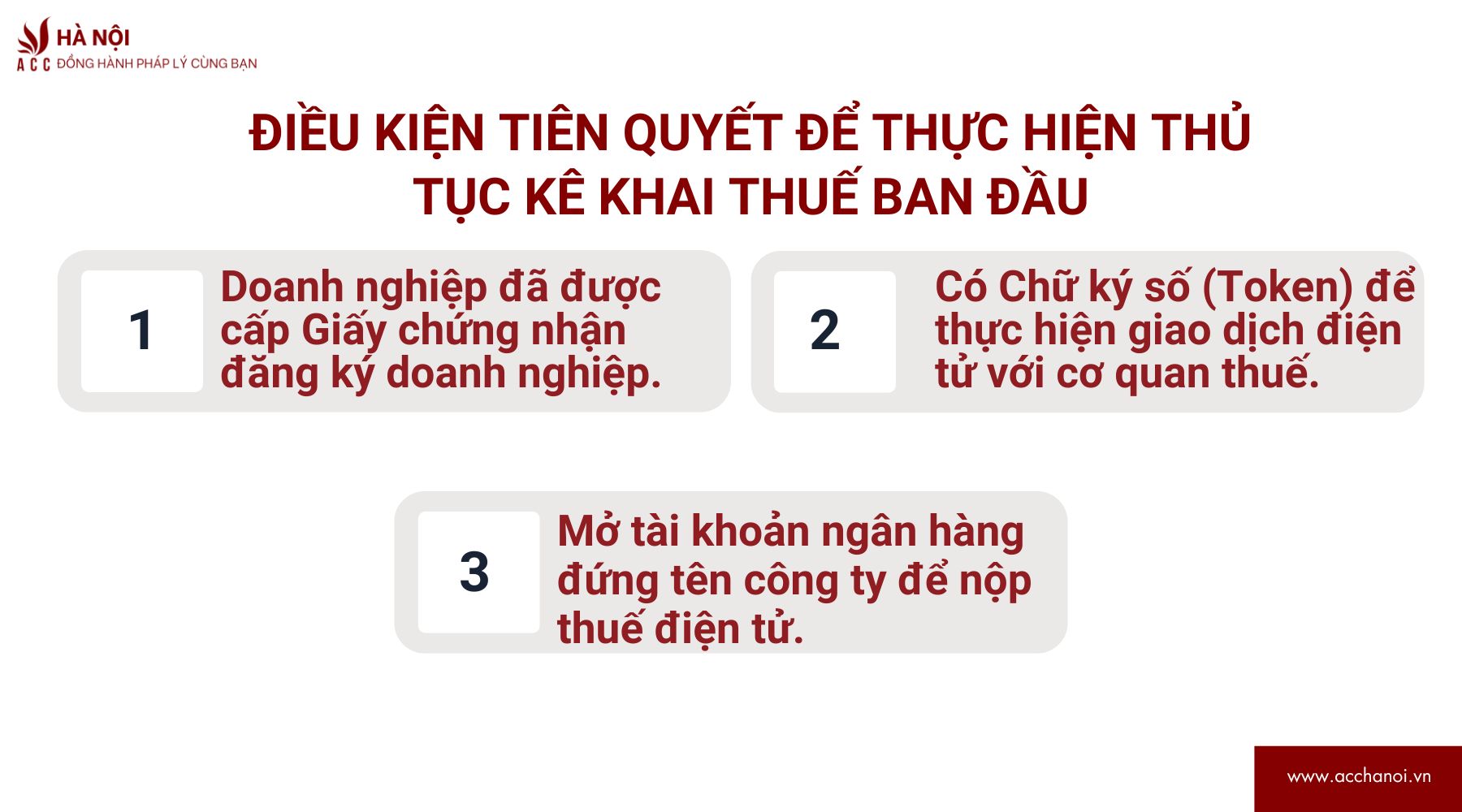 Điều kiện tiên quyết để thực hiện thủ tục kê khai thuế ban đầu