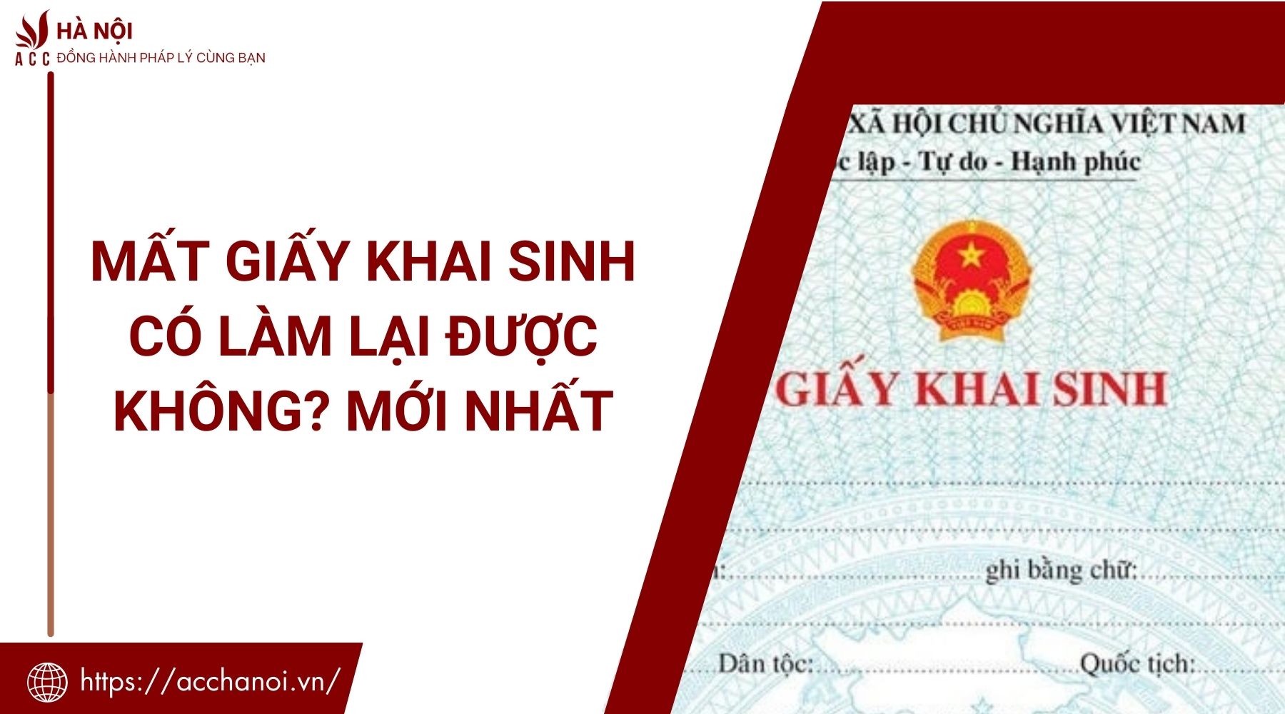 Mất giấy khai sinh có làm lại được không? Mới nhất