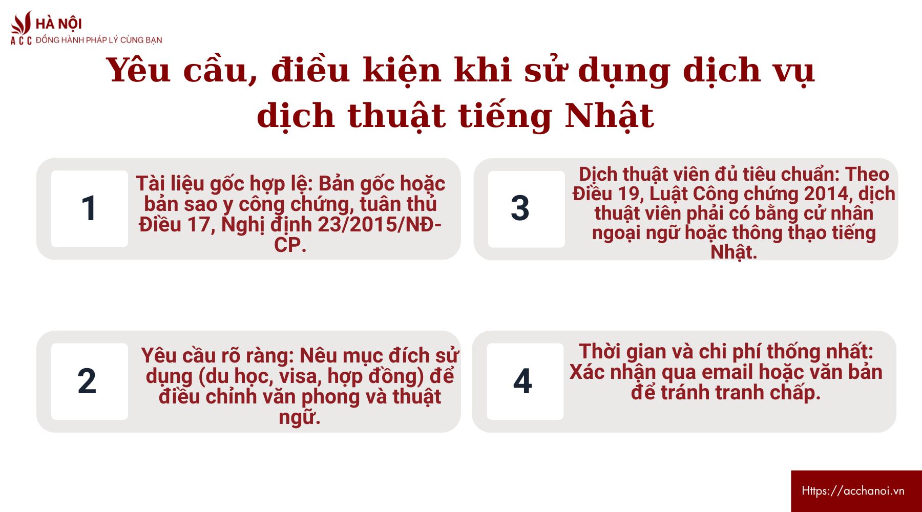 Yêu cầu, điều kiện khi sử dụng dịch vụ dịch thuật tiếng Nhật