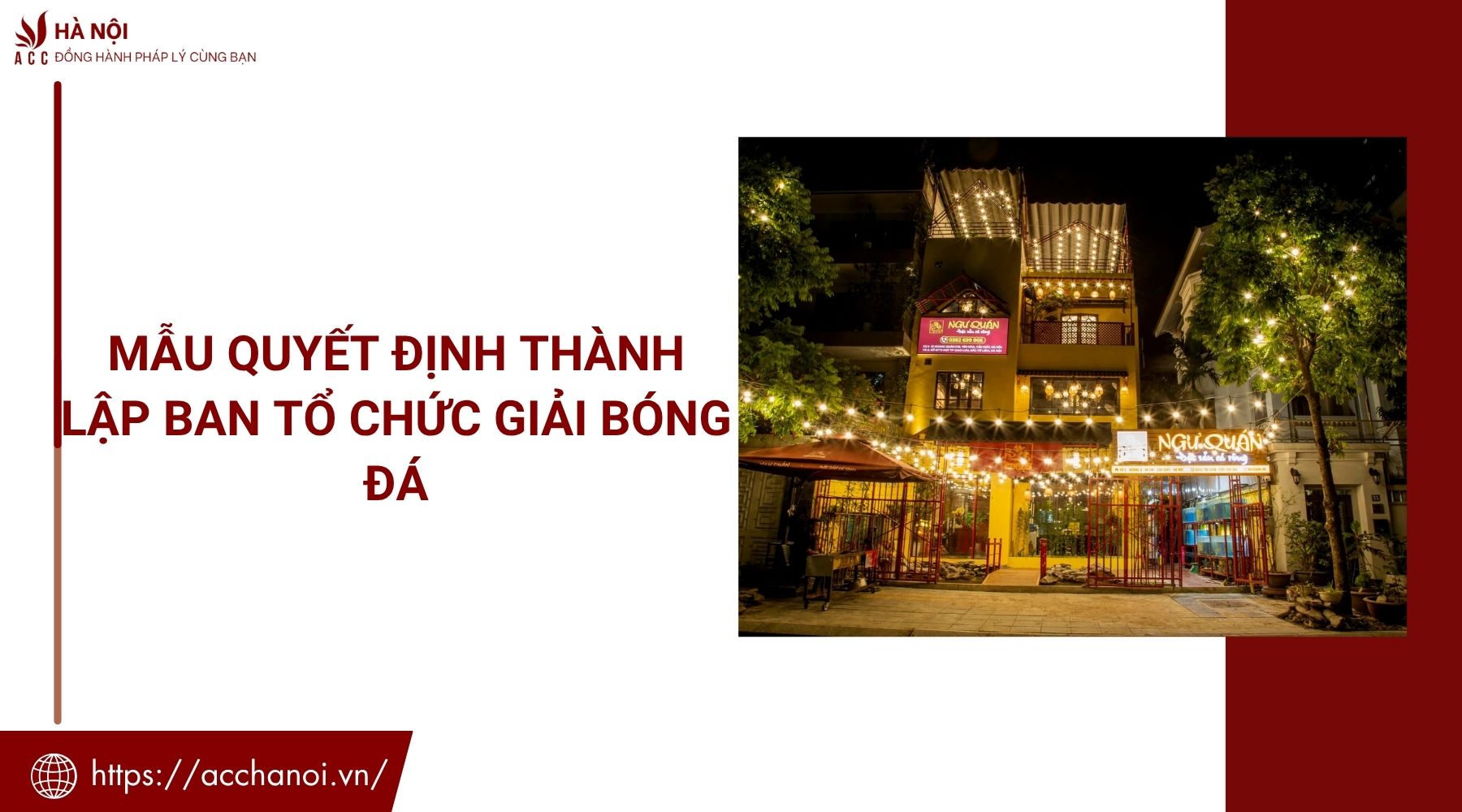 Mẫu quyết định thành lập ban tổ chức giải bóng đá