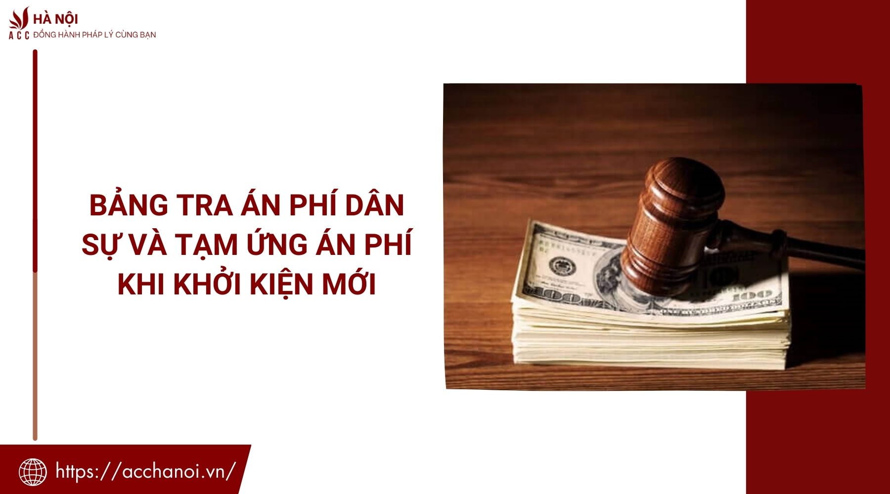 Bảng tra án phí dân sự và tạm ứng án phí khi khởi kiện mới