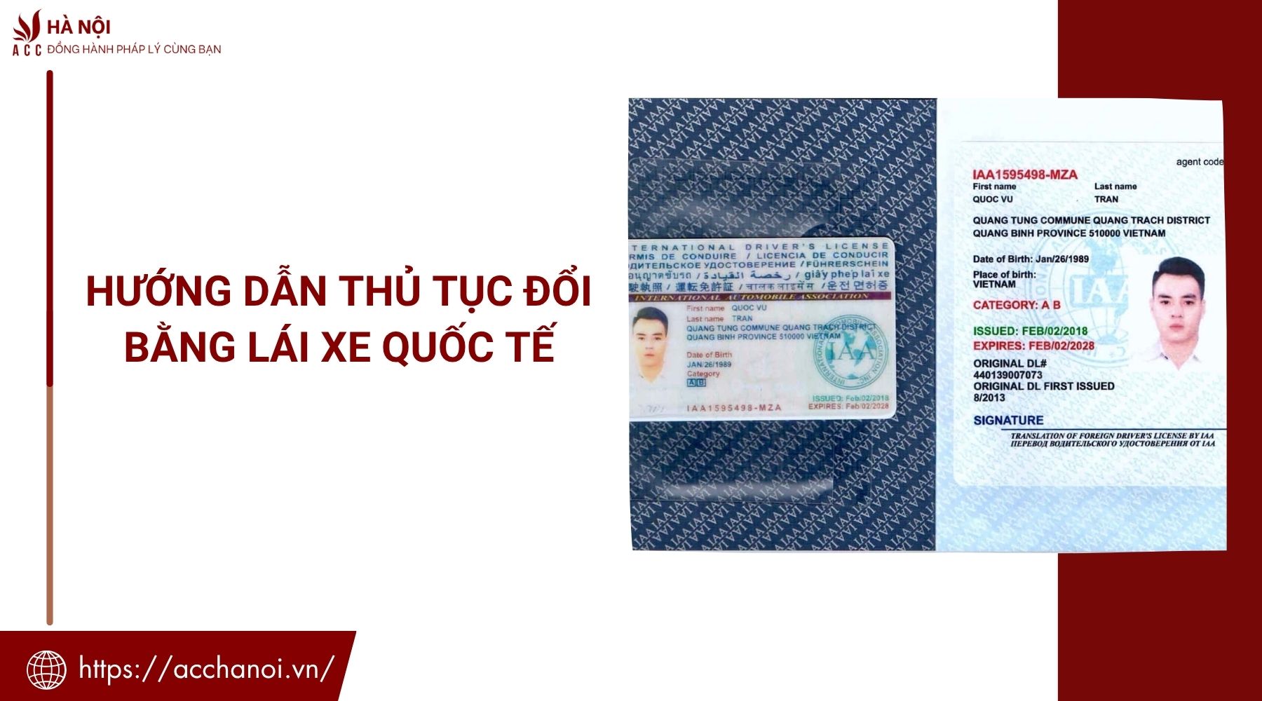 Hướng dẫn thủ tục đổi bằng lái xe quốc tế