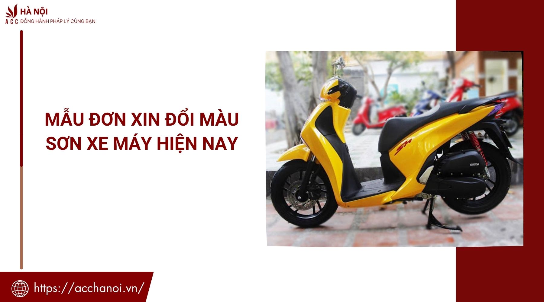 Mẫu đơn xin đổi màu sơn xe máy hiện nay