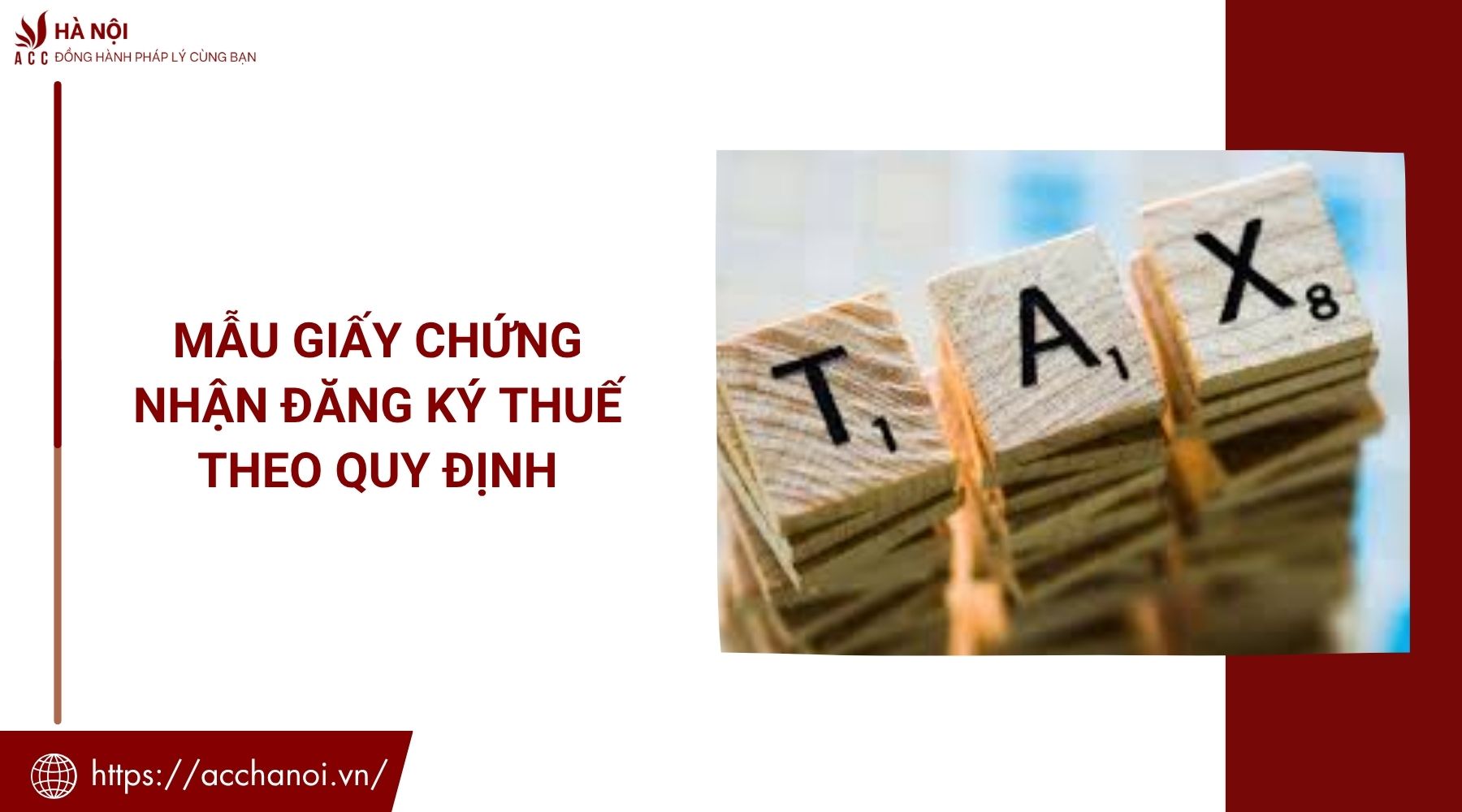Mẫu giấy chứng nhận đăng ký thuế theo quy định