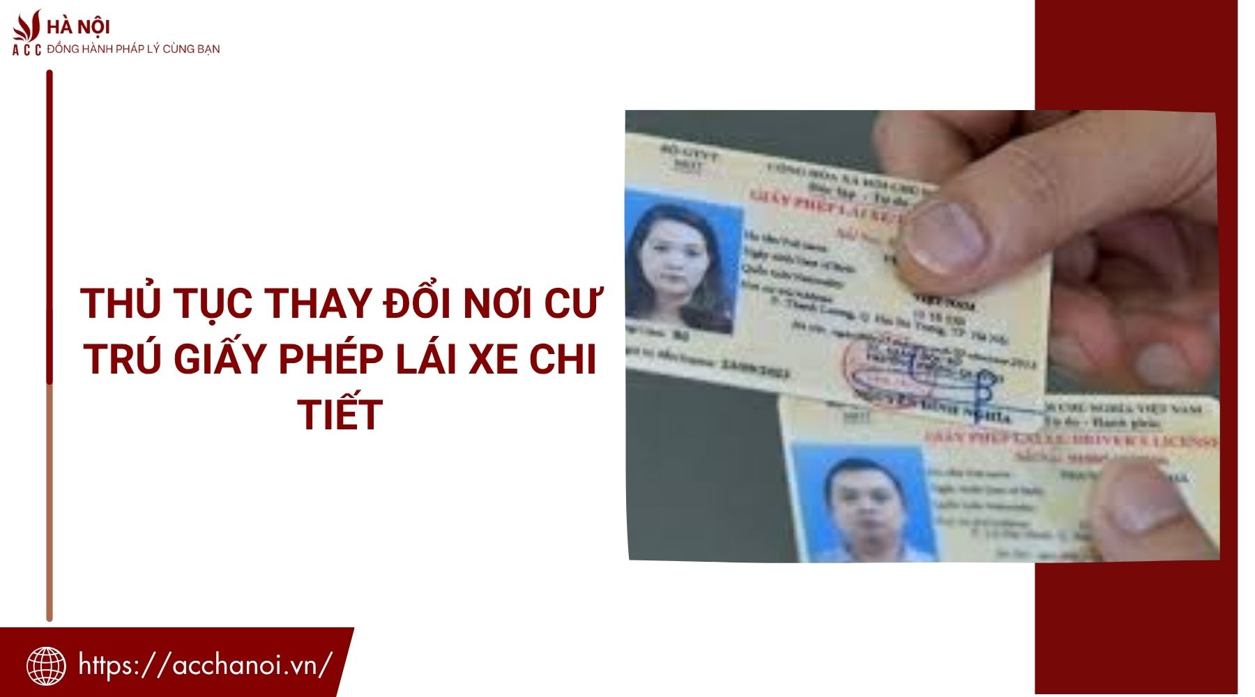 Thủ tục thay đổi nơi cư trú giấy phép lái xe chi tiết