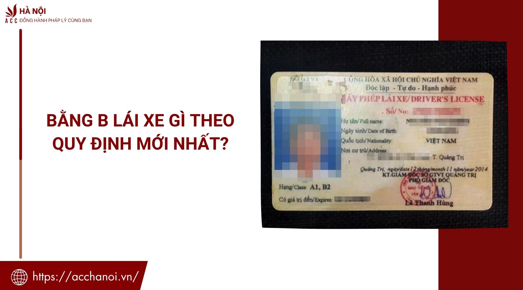 Bằng B lái xe gì theo quy định mới nhất?
