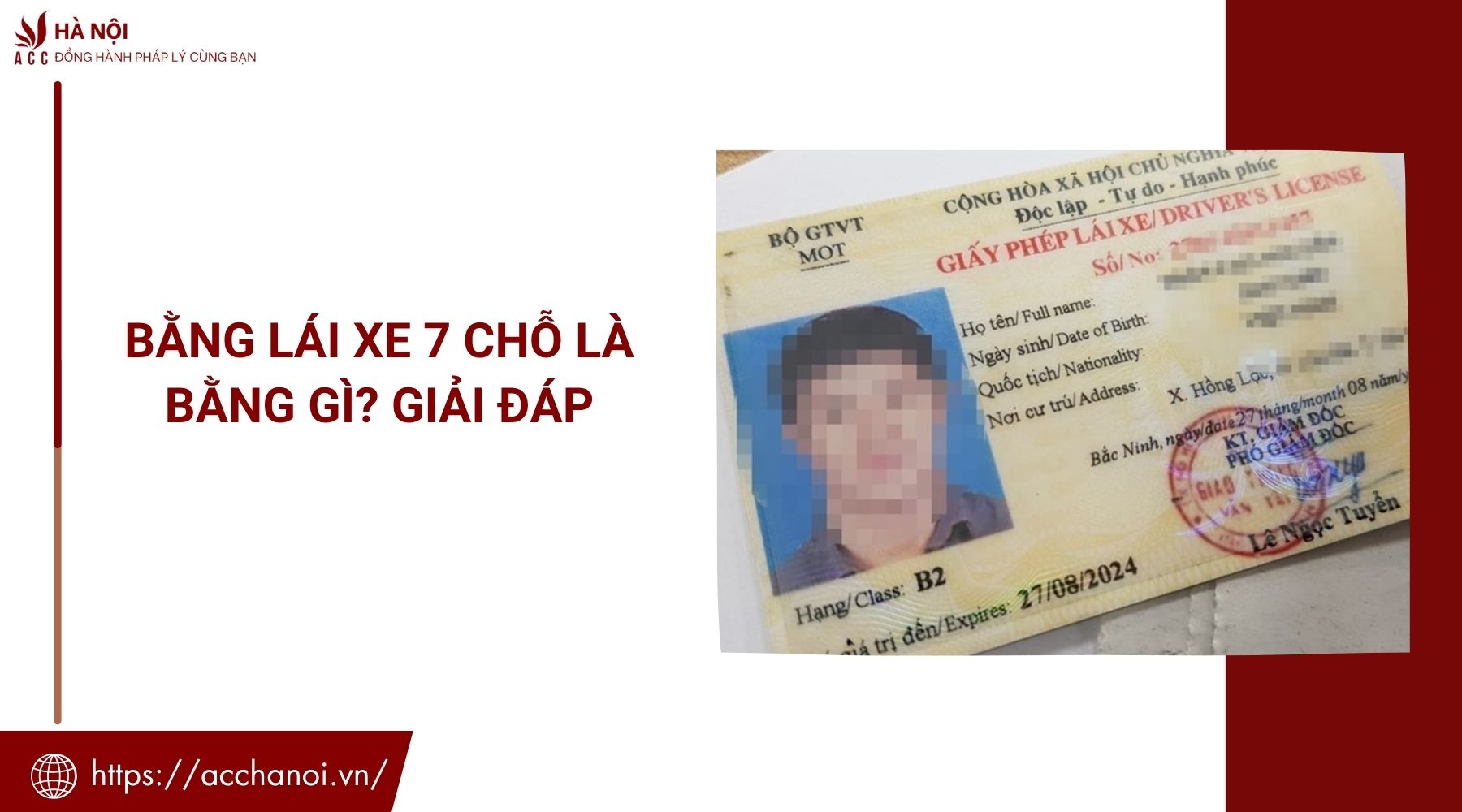 Bằng lái xe 7 chỗ là bằng gì? Giải đáp