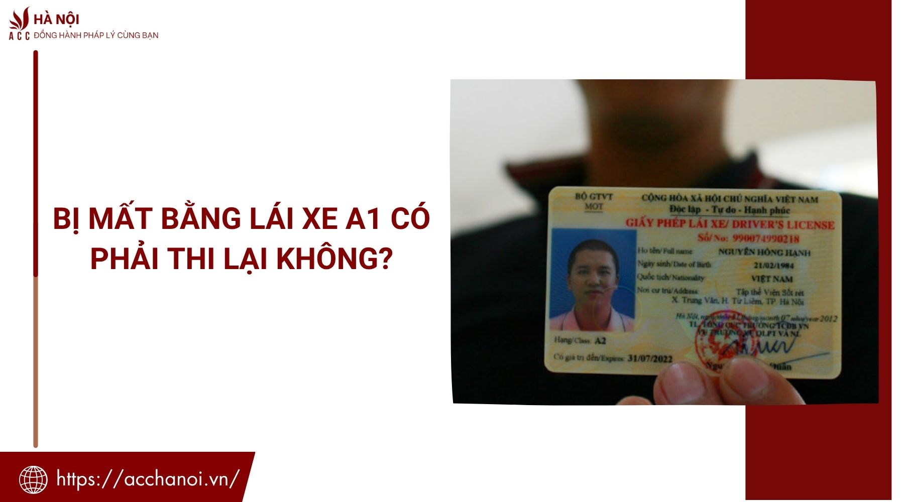 Bị mất bằng lái xe A1 có phải thi lại không?