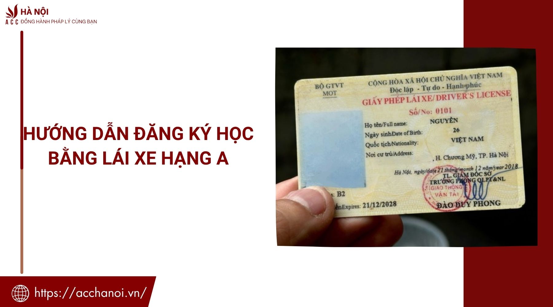 Hướng dẫn đăng ký học bằng lái xe hạng A 1 Hướng dẫn đăng ký học bằng lái xe hạng A