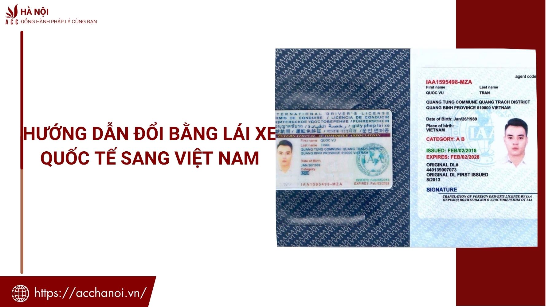 Hướng dẫn đổi bằng lái xe quốc tế sang Việt Nam