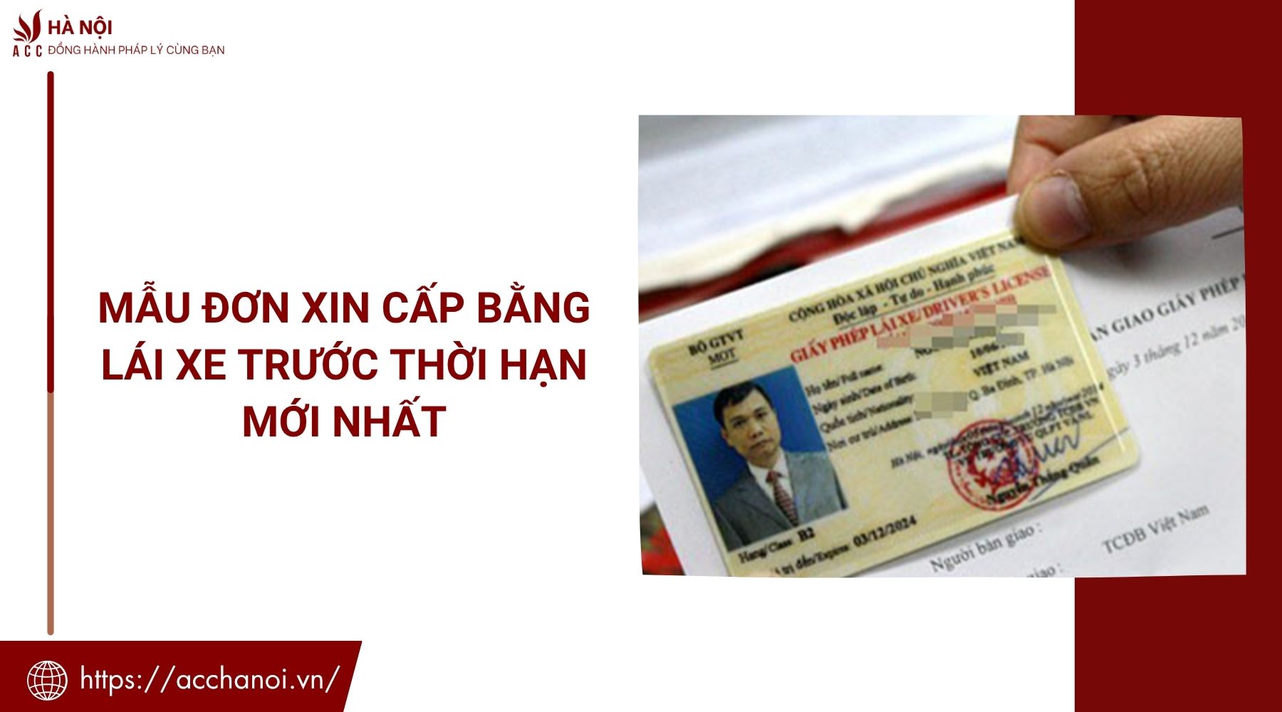 Mẫu đơn xin cấp bằng lái xe trước thời hạn mới nhất