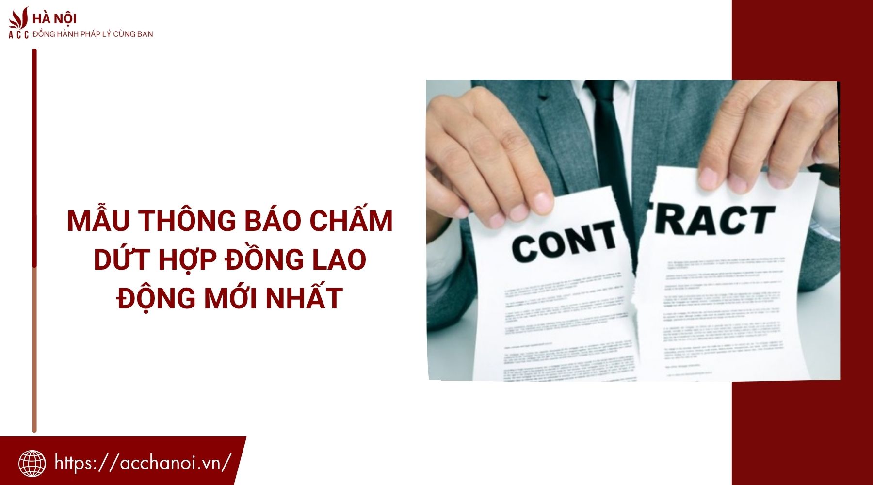 Mẫu thông báo chấm dứt hợp đồng lao động mới nhất