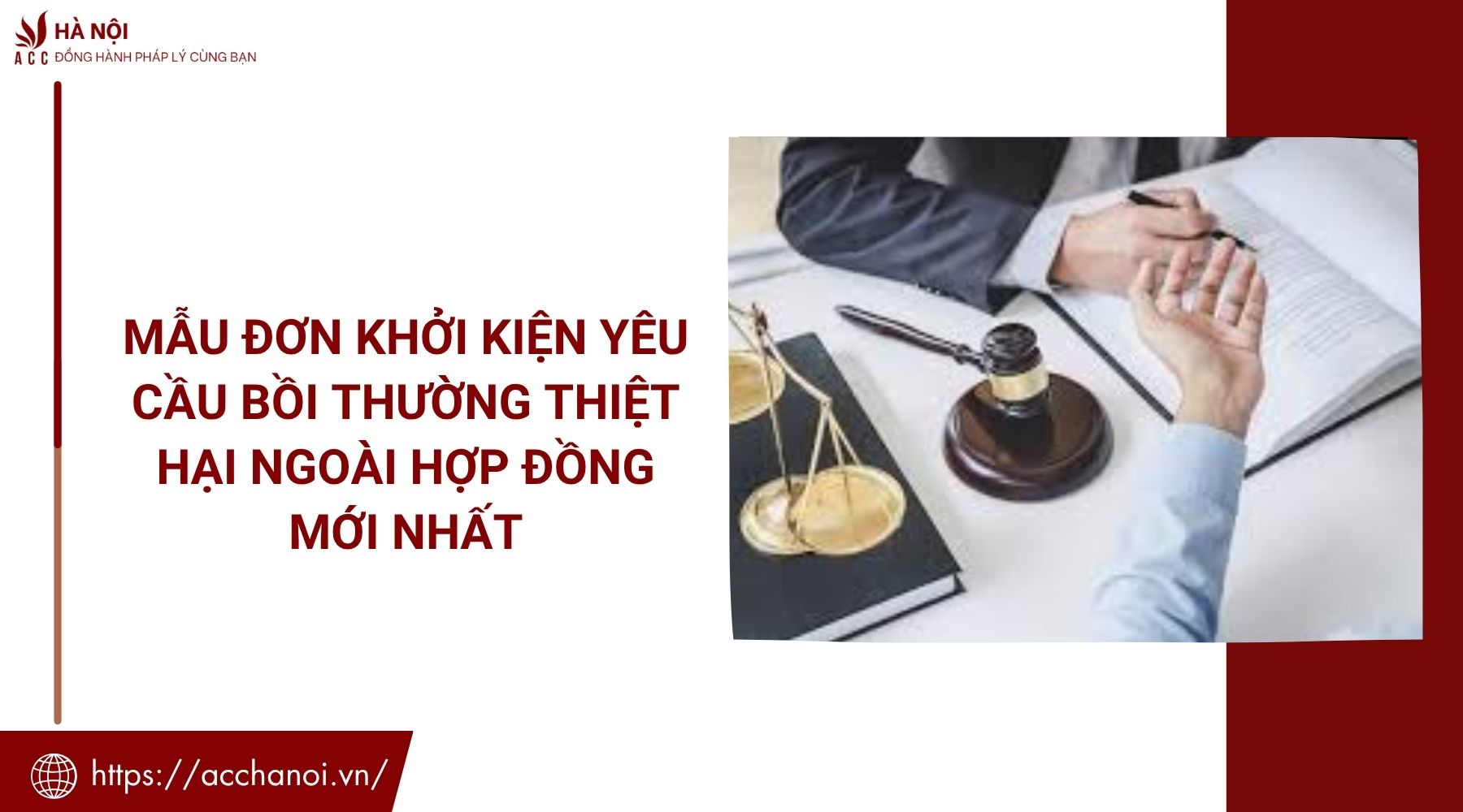 Mẫu đơn khởi kiện yêu cầu bồi thường thiệt hại ngoài hợp đồng mới nhất