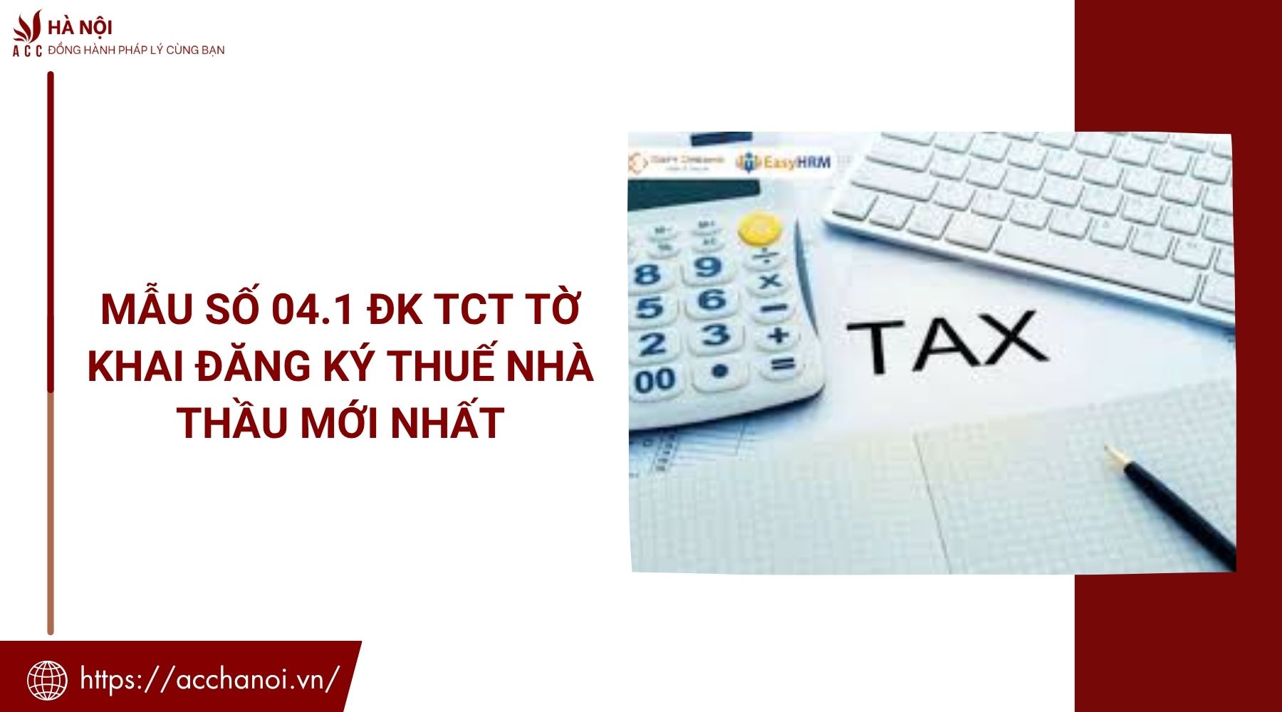 Mẫu số 04.1 ĐK TCT tờ khai đăng ký thuế nhà thầu mới nhất