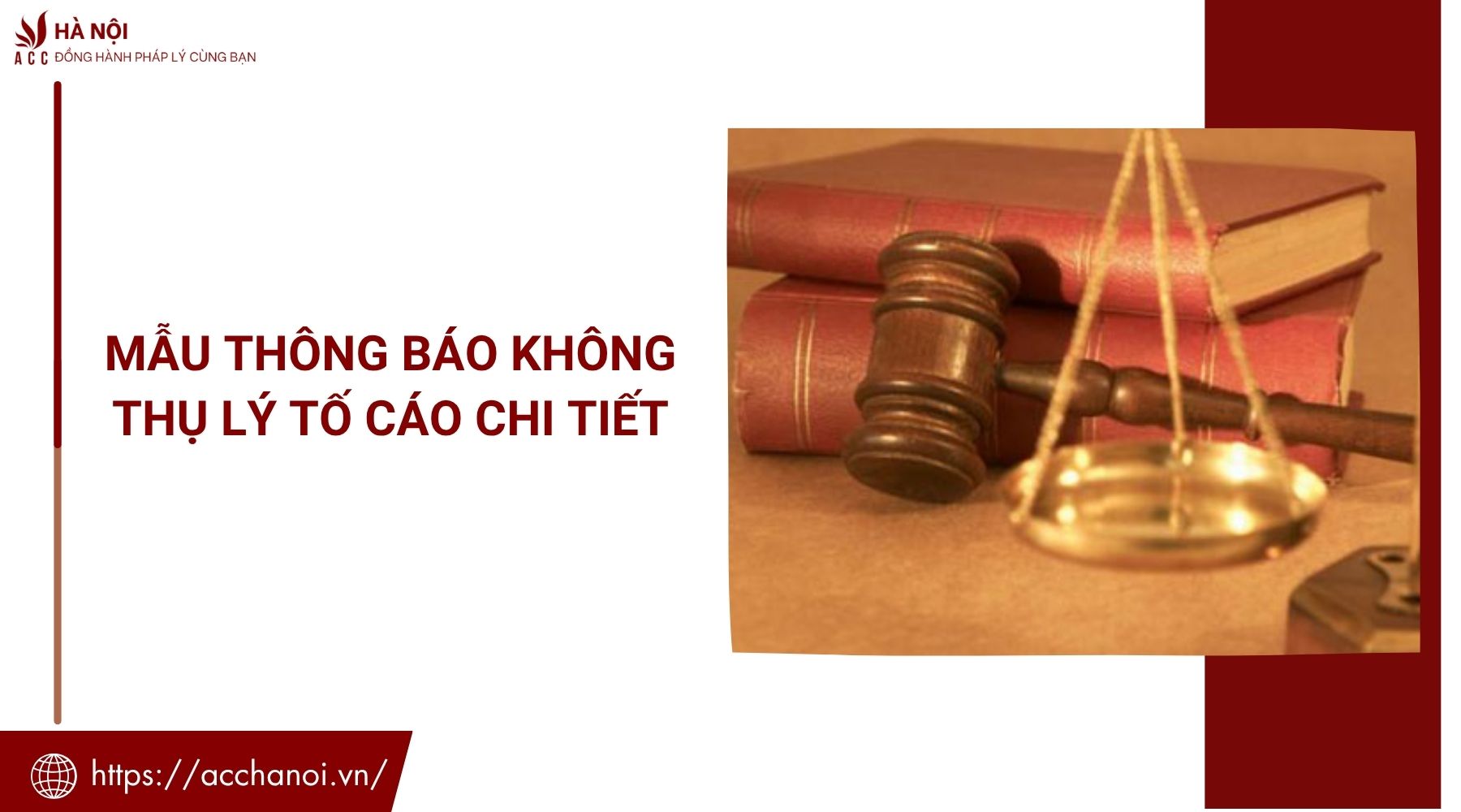 Mẫu thông báo không thụ lý tố cáo chi tiết