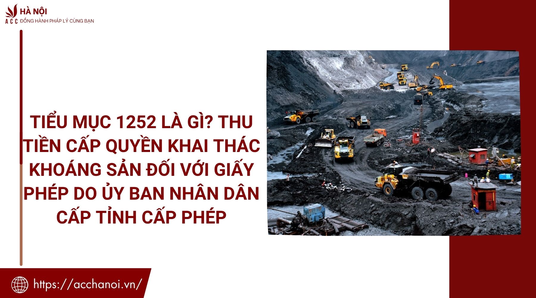Tiểu mục 1252 là gì? Thu tiền cấp quyền khai thác khoáng sản đối với giấy phép do Ủy ban nhân dân cấp tỉnh cấp phép