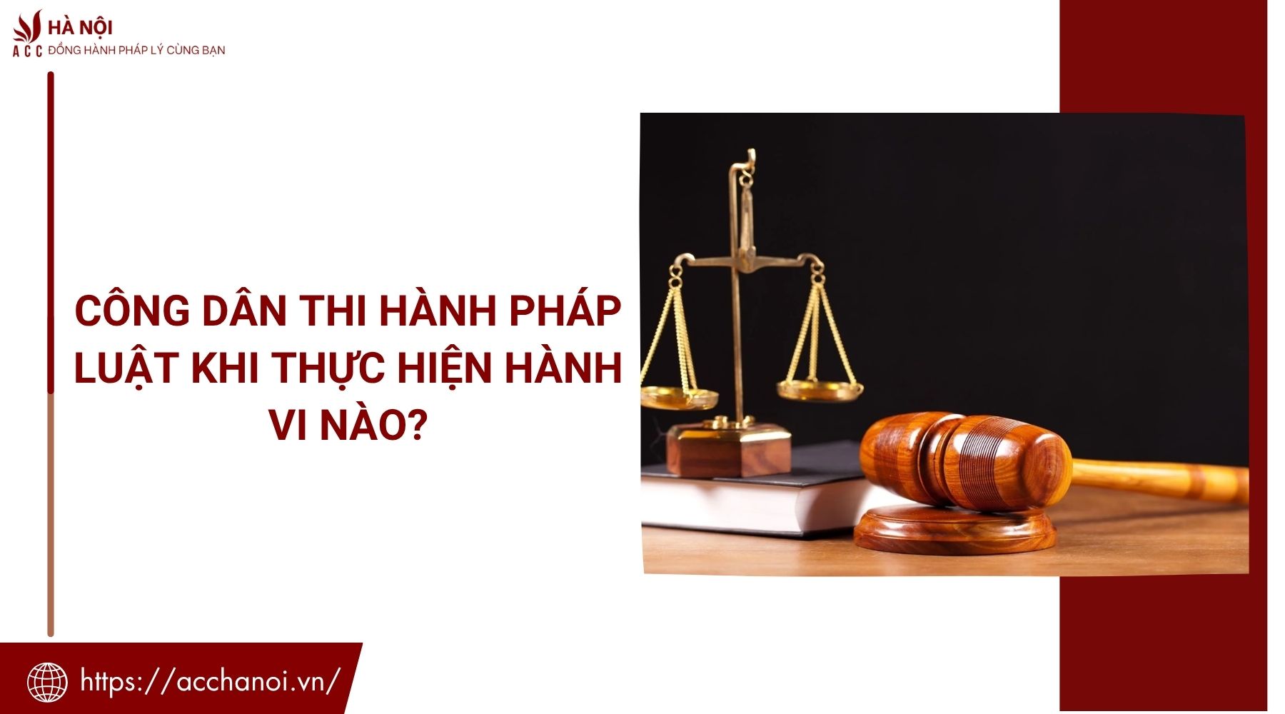 Công dân thi hành pháp luật khi thực hiện hành vi nào?