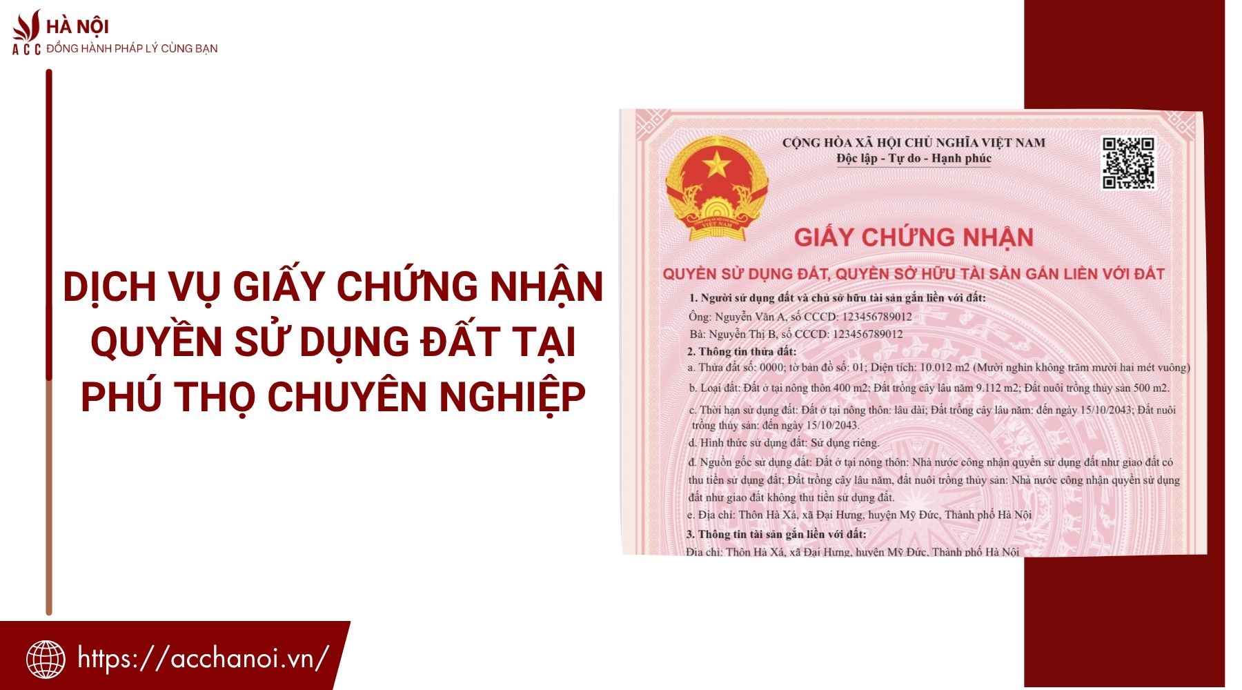 Dịch vụ giấy chứng nhận quyền sử dụng đất tại Phú Thọ chuyên nghiệp 1 Dịch vụ giấy chứng nhận quyền sử dụng đất tại Phú Thọ chuyên nghiệp