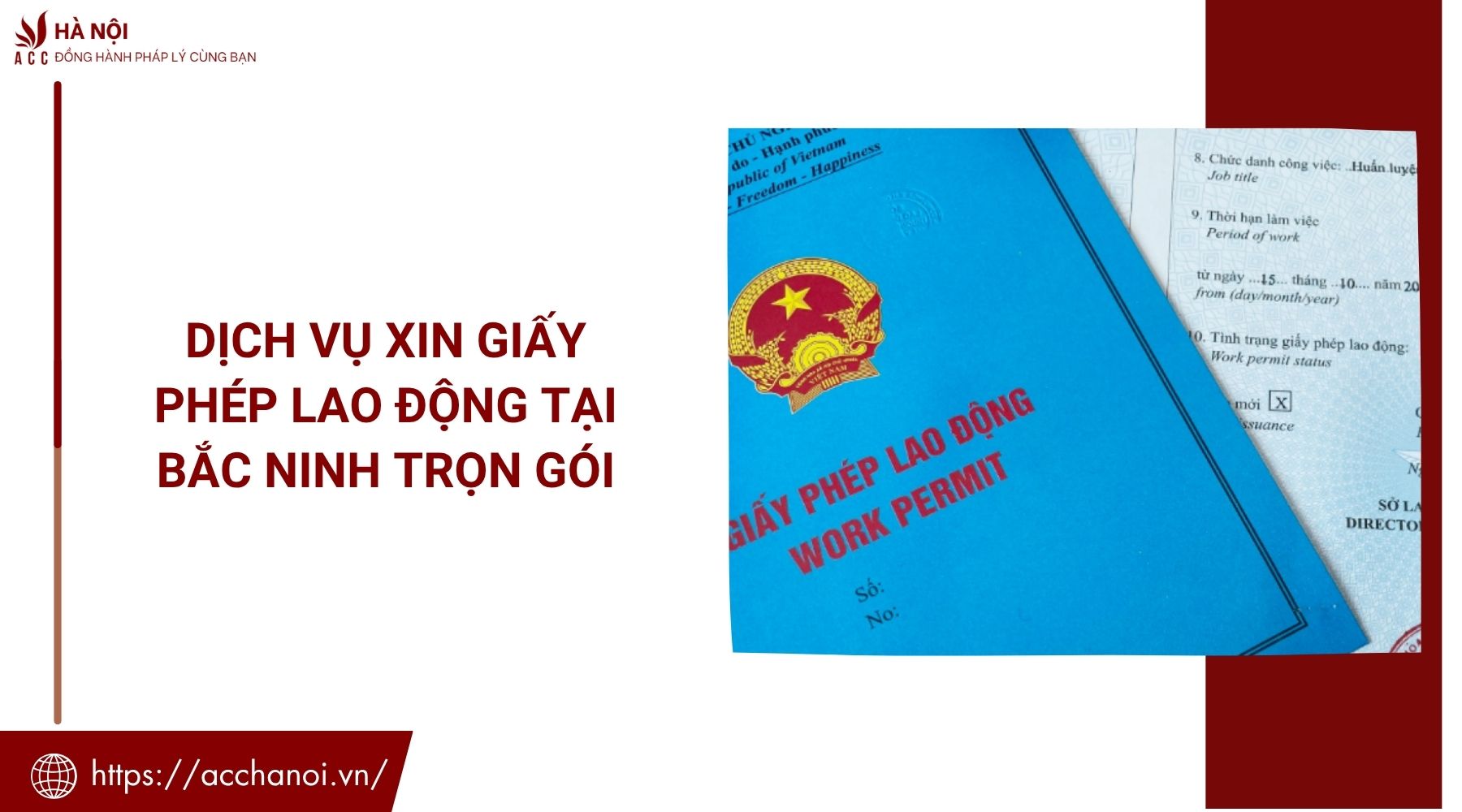 Dịch vụ xin giấy phép lao động tại Bắc Ninh trọn gói