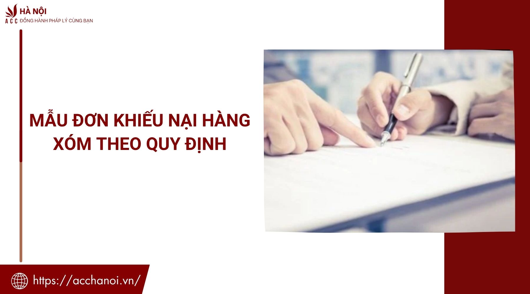 Mẫu đơn khiếu nại hàng xóm theo quy định