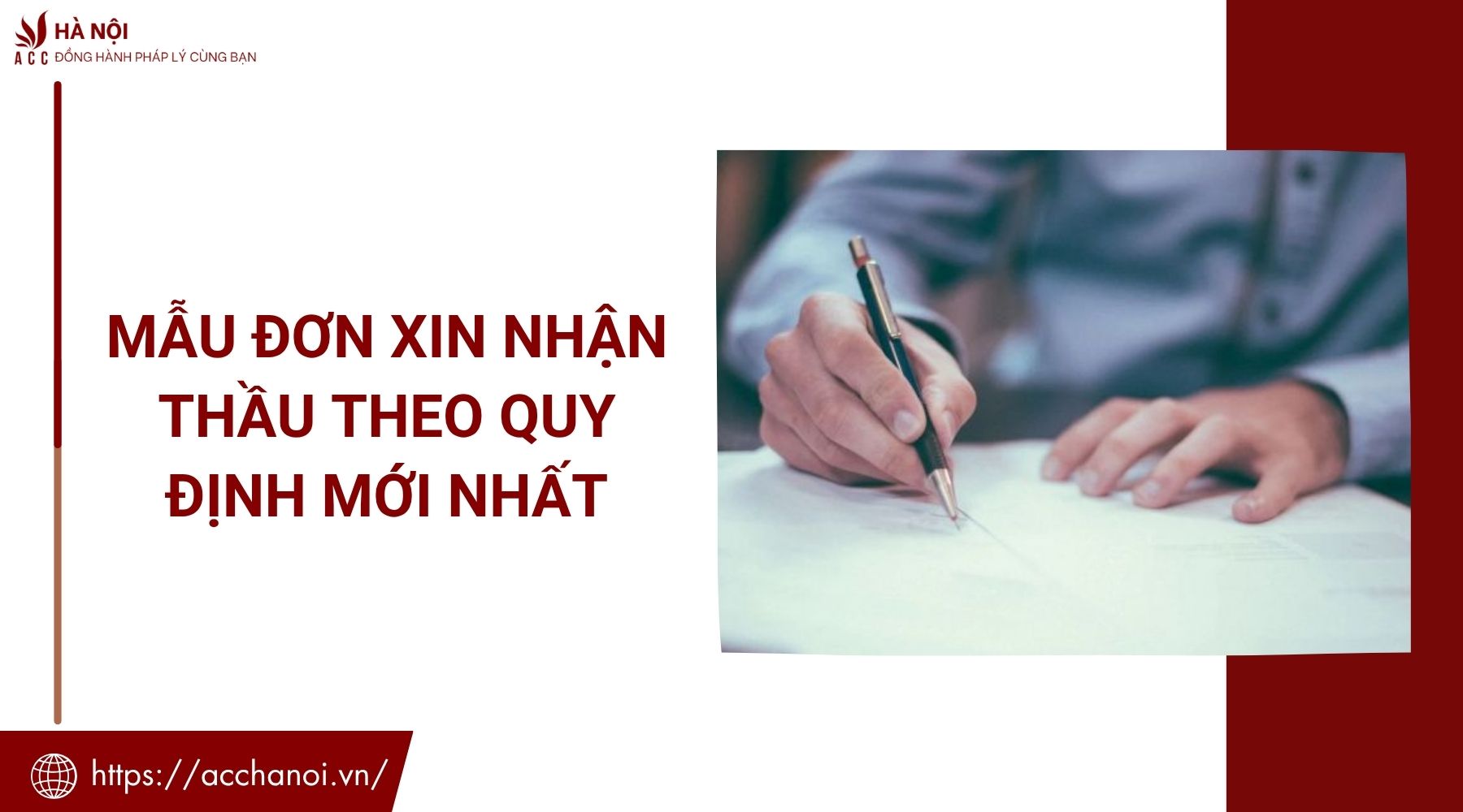 Mẫu đơn xin nhận thầu theo quy định mới nhất