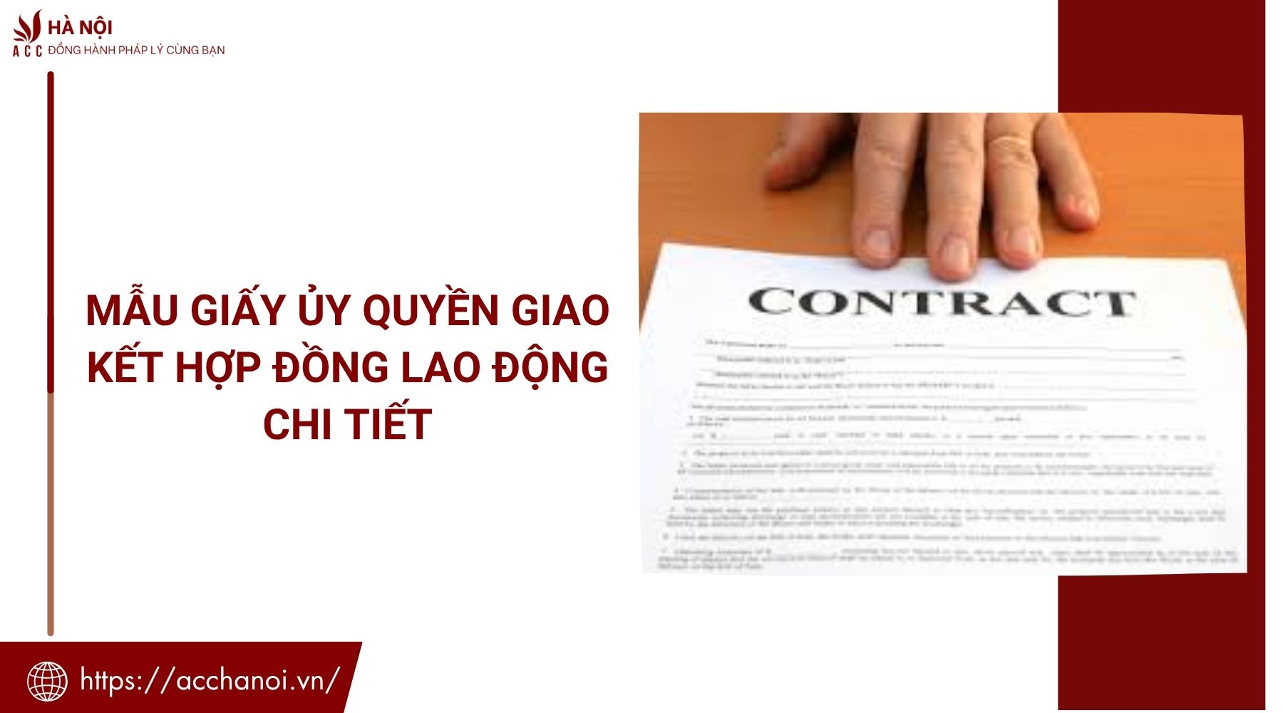 Mẫu giấy ủy quyền giao kết hợp đồng lao động chi tiết