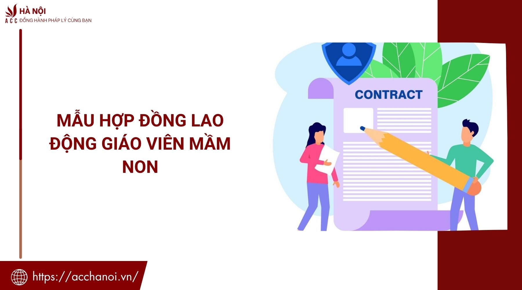 Mẫu hợp đồng lao động giáo viên mầm non