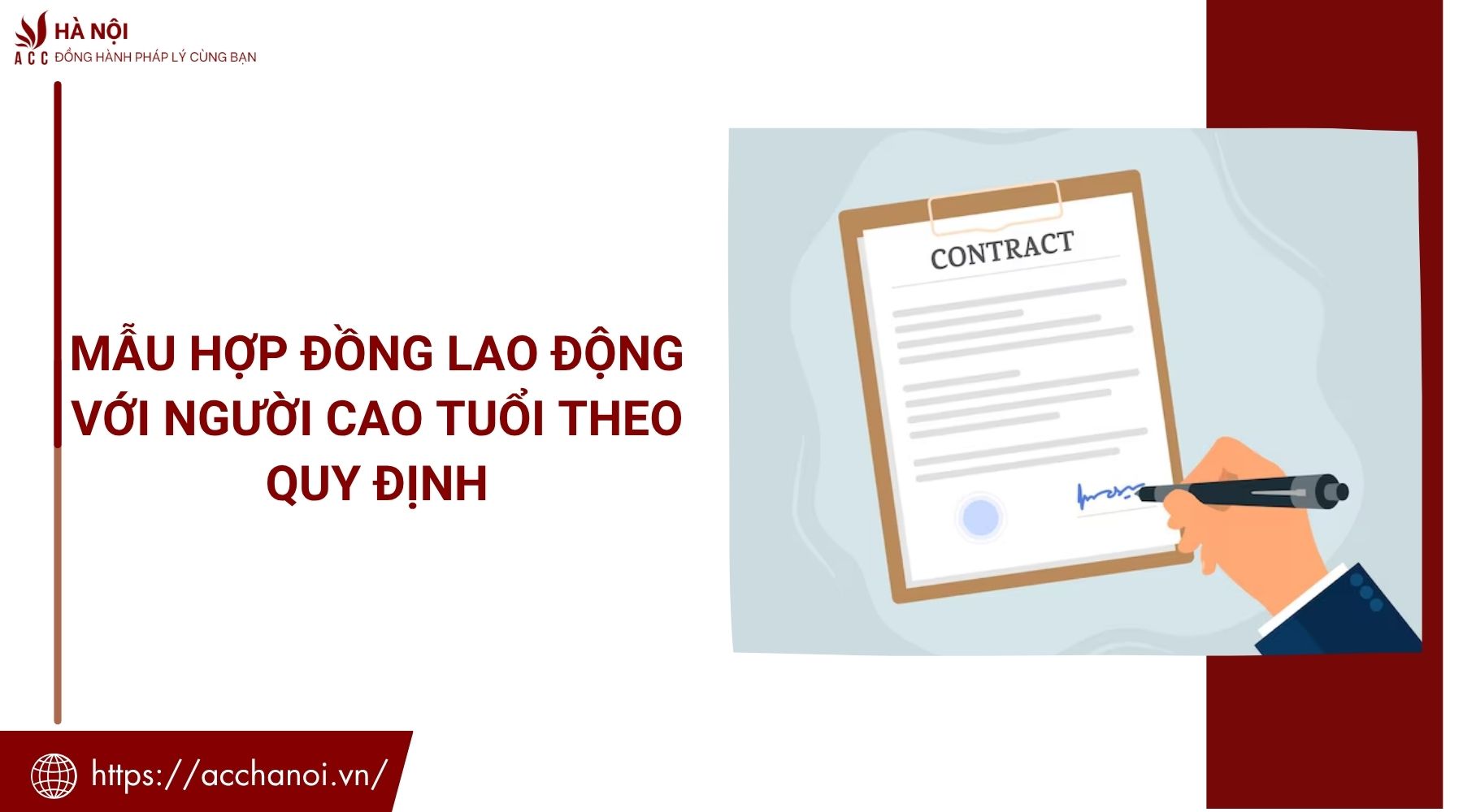 Mẫu hợp đồng lao động với người cao tuổi theo quy định