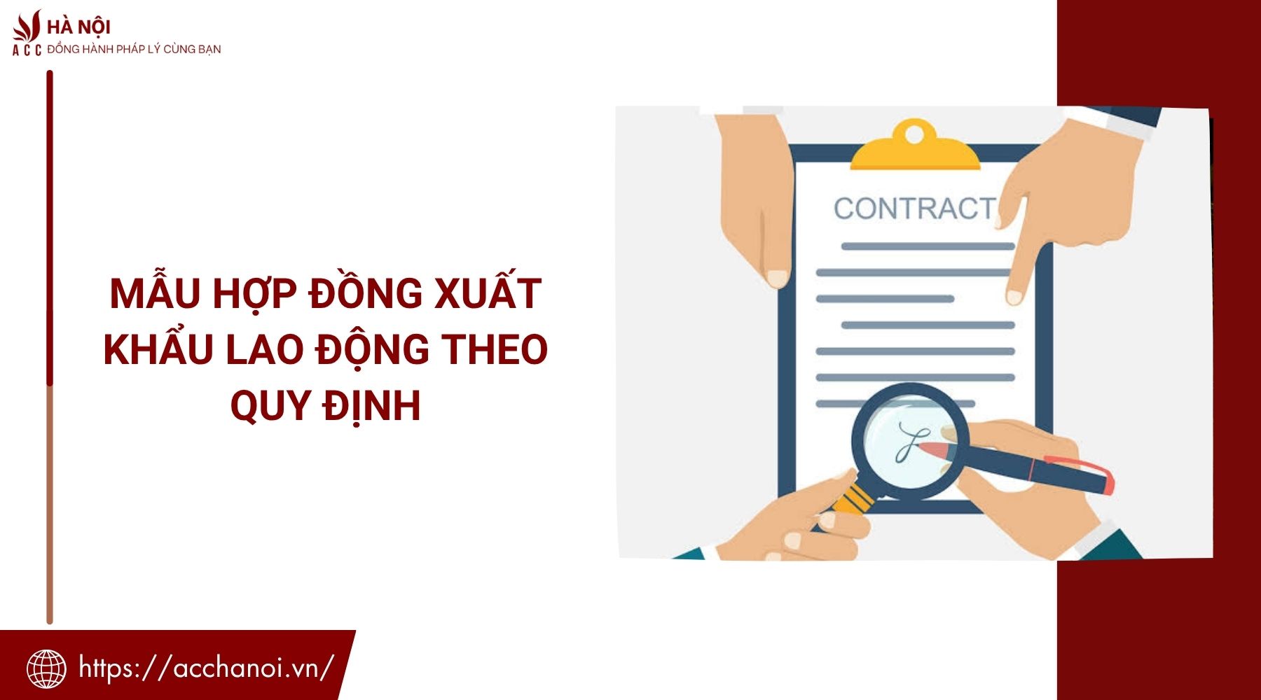 Mẫu hợp đồng xuất khẩu lao động theo quy định