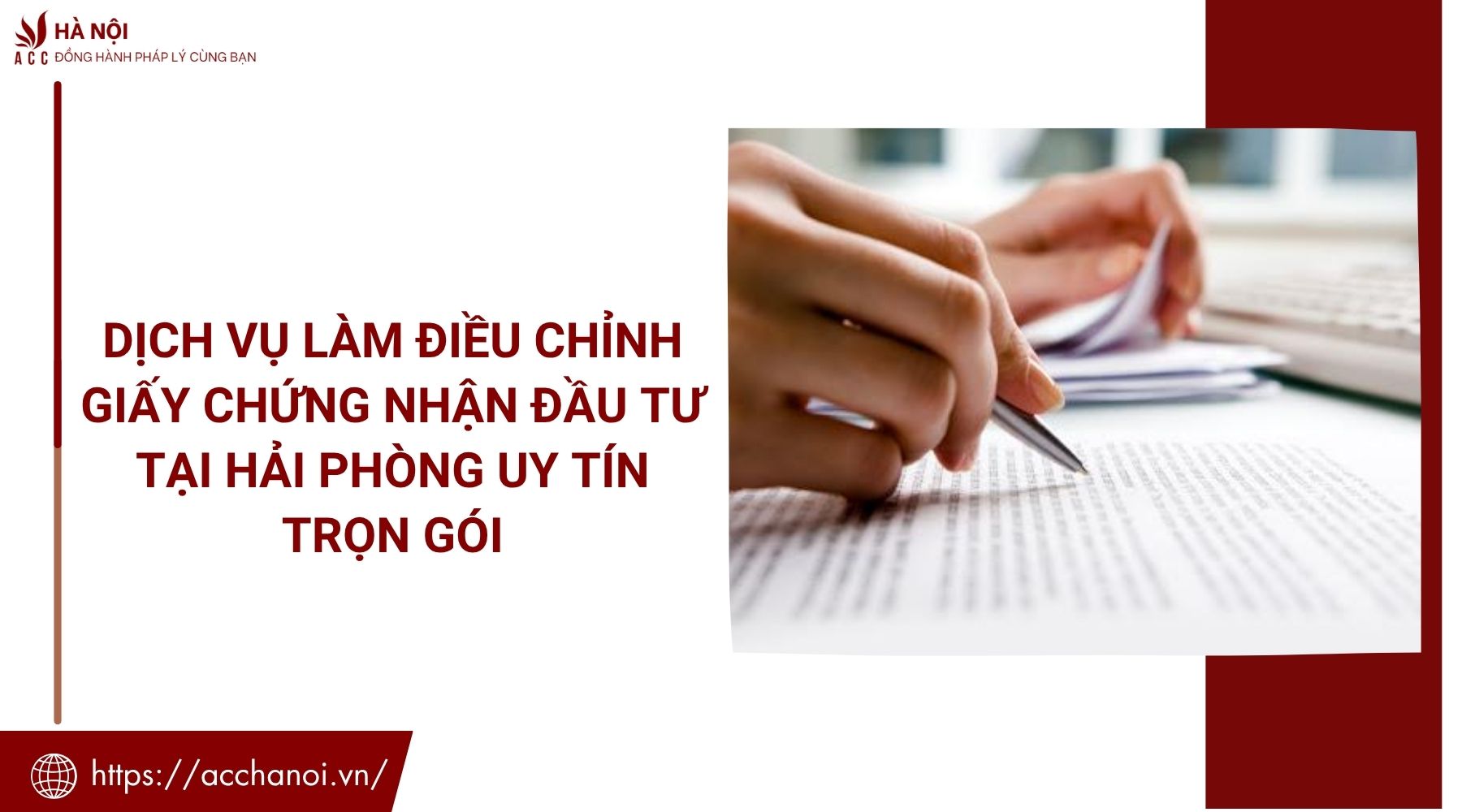 Dịch vụ làm điều chỉnh giấy chứng nhận đầu tư tại Hải Phòng uy tín trọn gói 1 Dịch vụ làm điều chỉnh giấy chứng nhận đầu tư tại Hải Phòng uy tín trọn gói