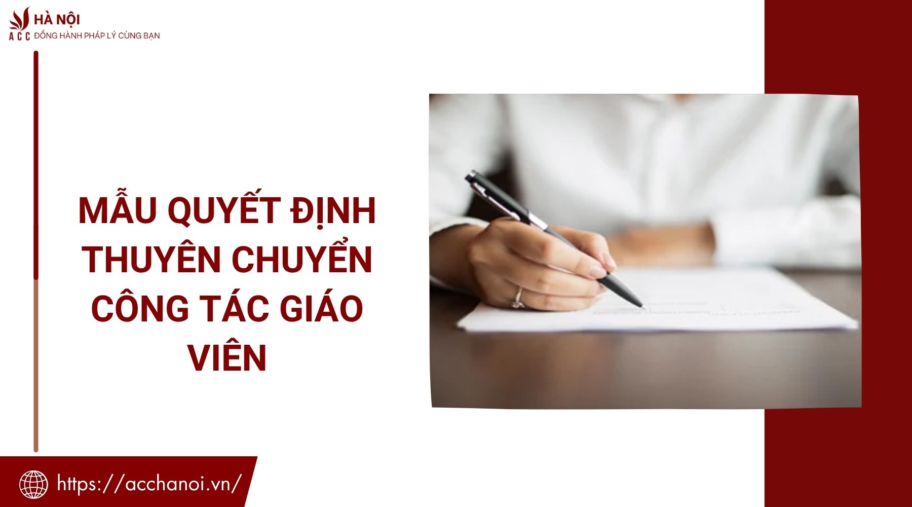 Mẫu quyết định thuyên chuyển công tác giáo viên